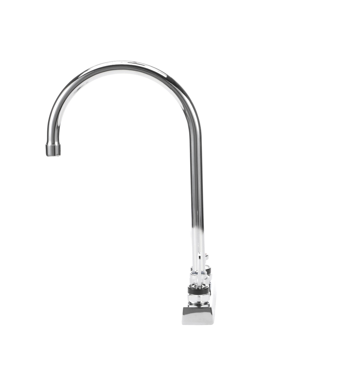 Encore 4" OC Deck Mount Faucet Ceramic Valves with 8-1/2" Swivel Gooseneck Spout with 4" Wrist Blade Handles