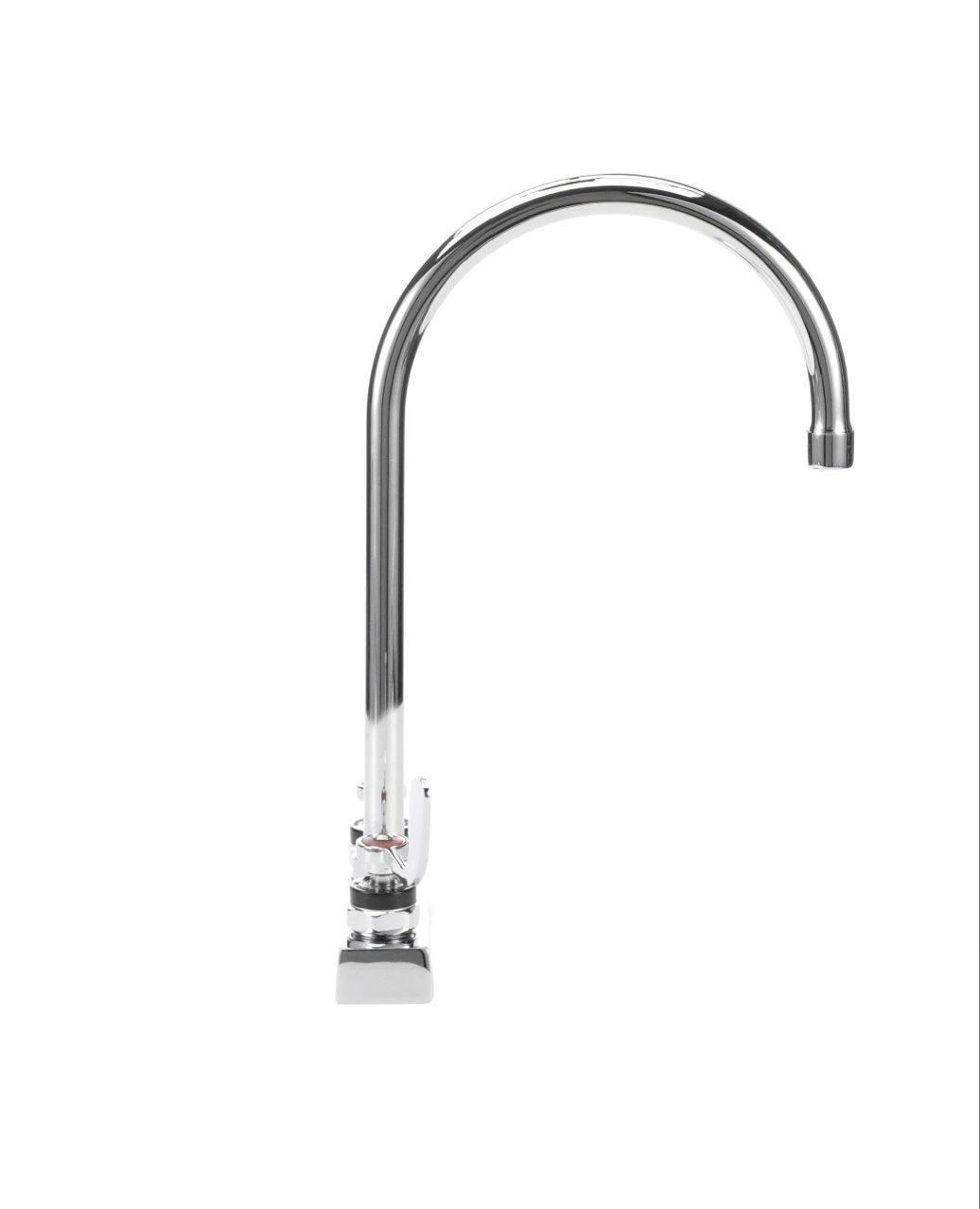 Encore 4" OC Deck Mount Faucet Ceramic Valves with 8-1/2" Swivel Gooseneck Spout with 4" Wrist Blade Handles
