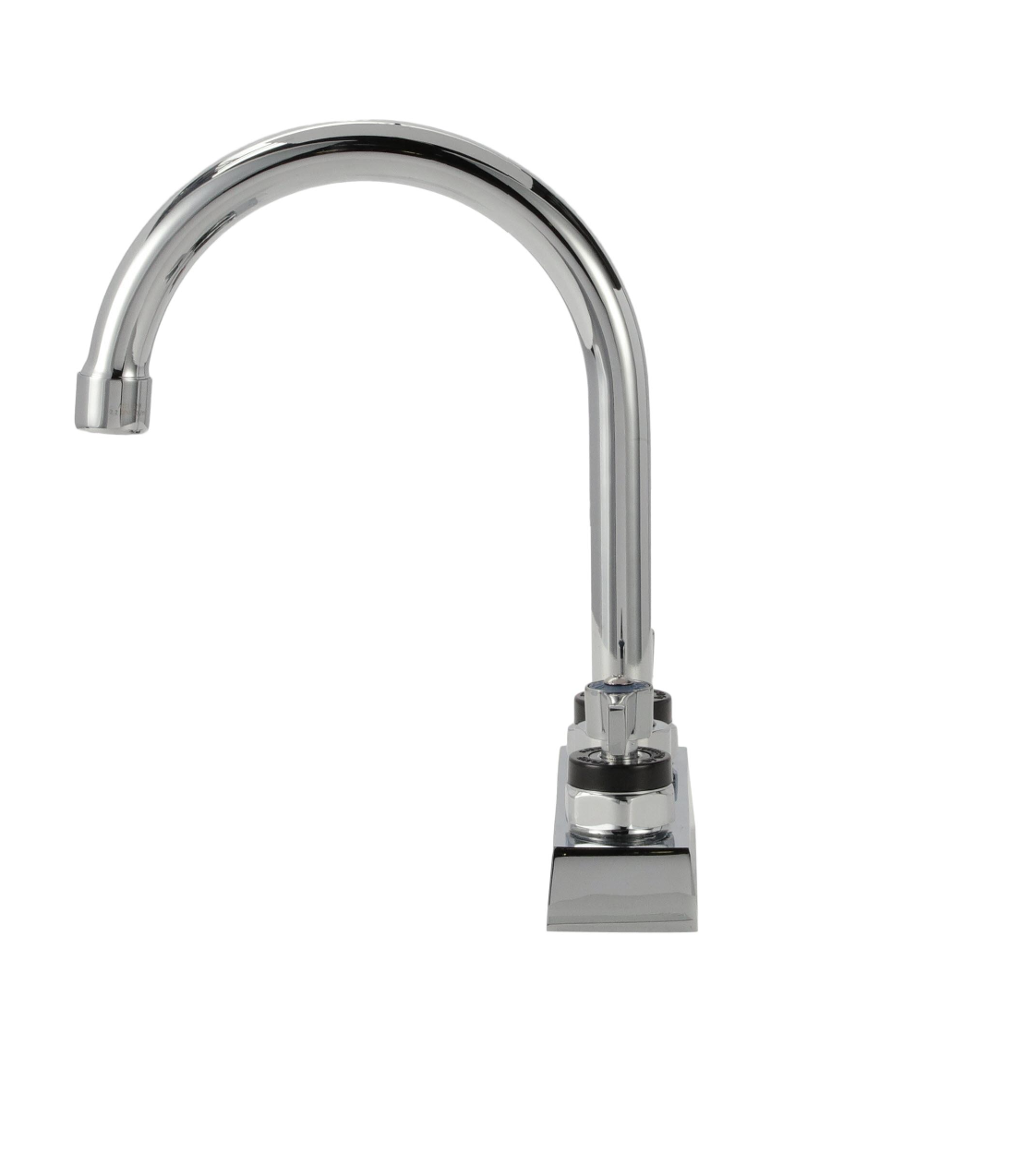 Encore 4" OC Deck Mount Faucet Ceramic Valves with 6" Swivel Gooseneck Spout