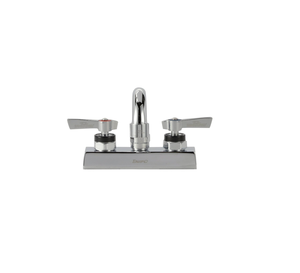 Encore 4" OC Deck Mount Faucet Ceramic Valves with 8" Swivel Spout