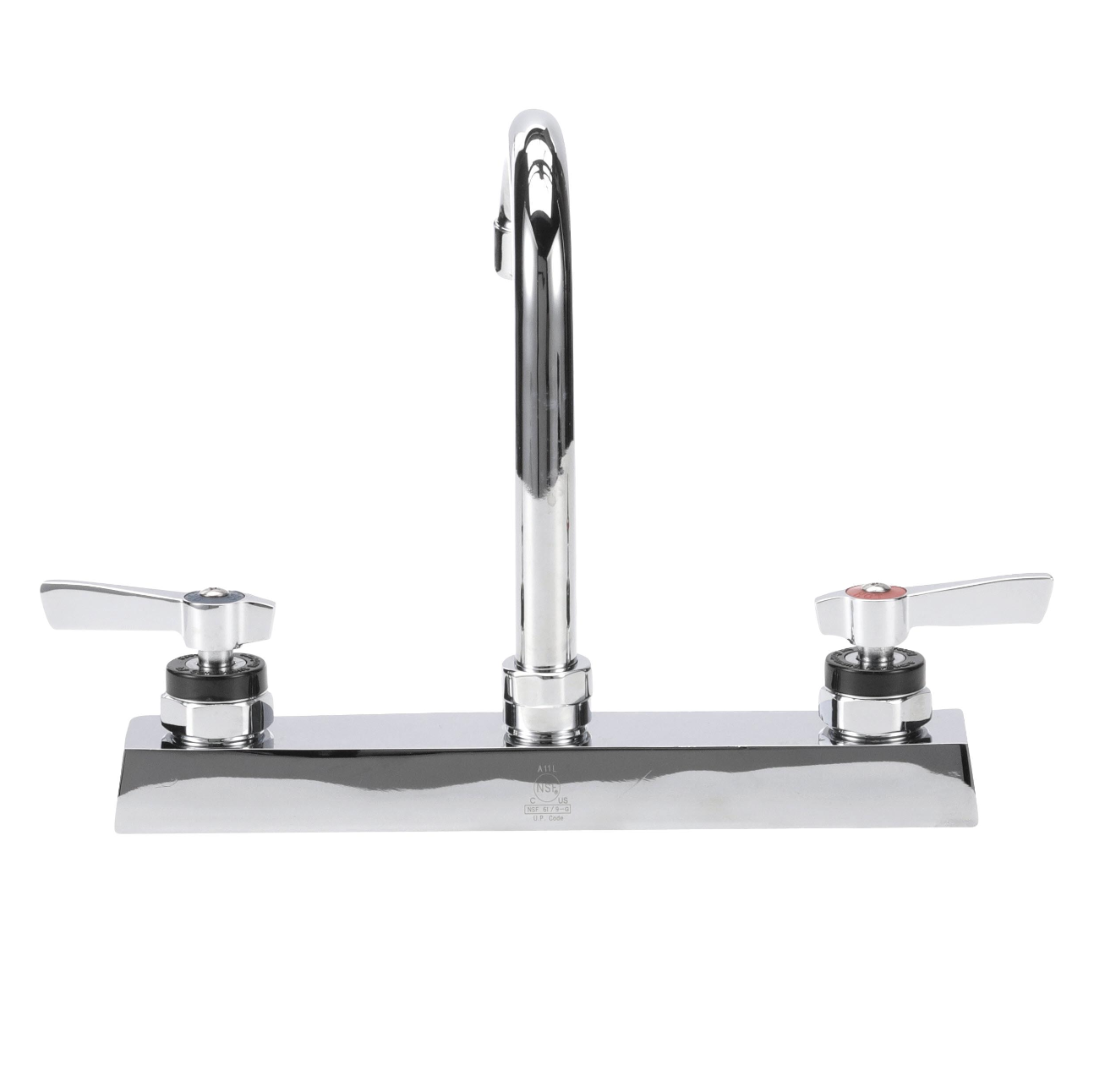 Encore 8" OC Deck Mount Faucet with 3-1/2" Swivel Gooseneck Spout