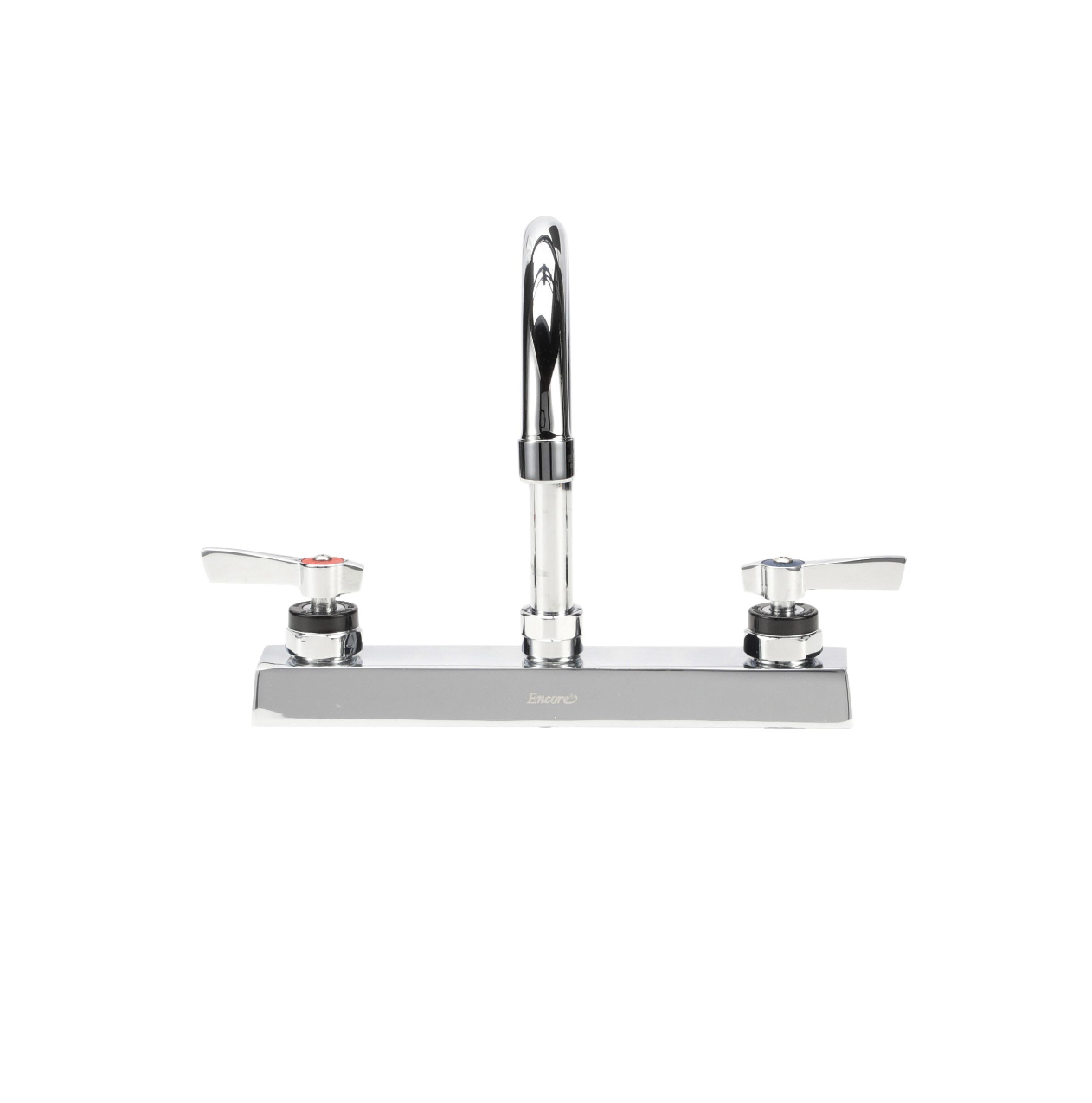 Encore 8" OC Deck Mount Faucet Ceramic Valves with 6" Swivel Gooseneck Spout