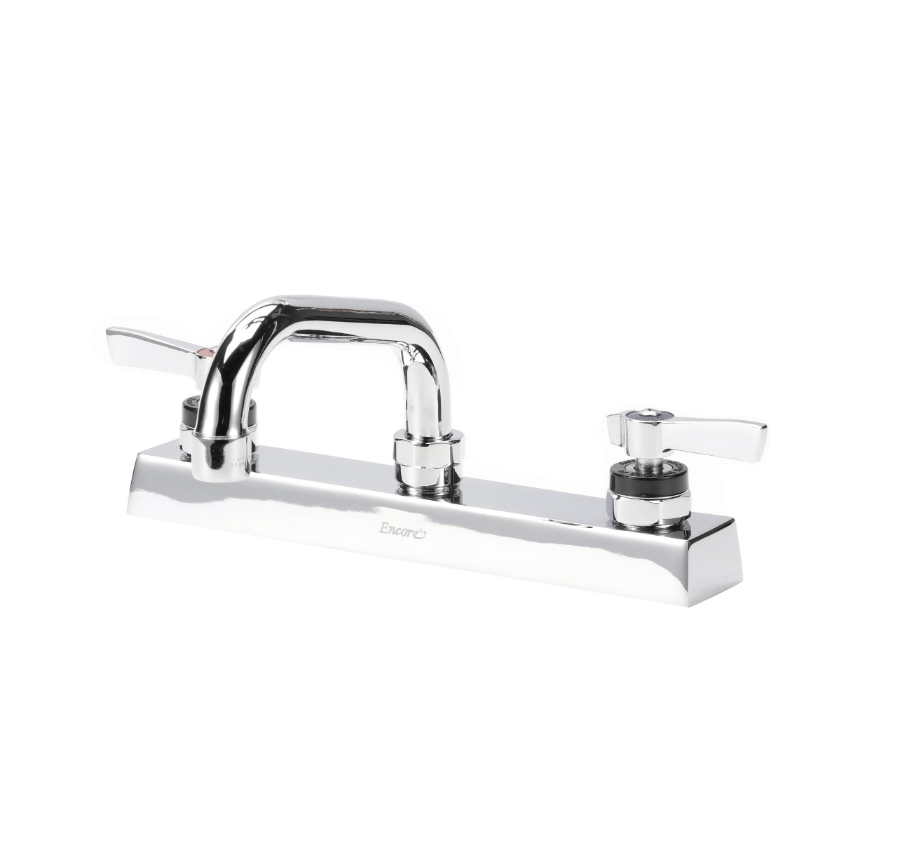 Encore 8" OC Deck Mount Faucet Ceramic Valves with 8" Swivel Spout