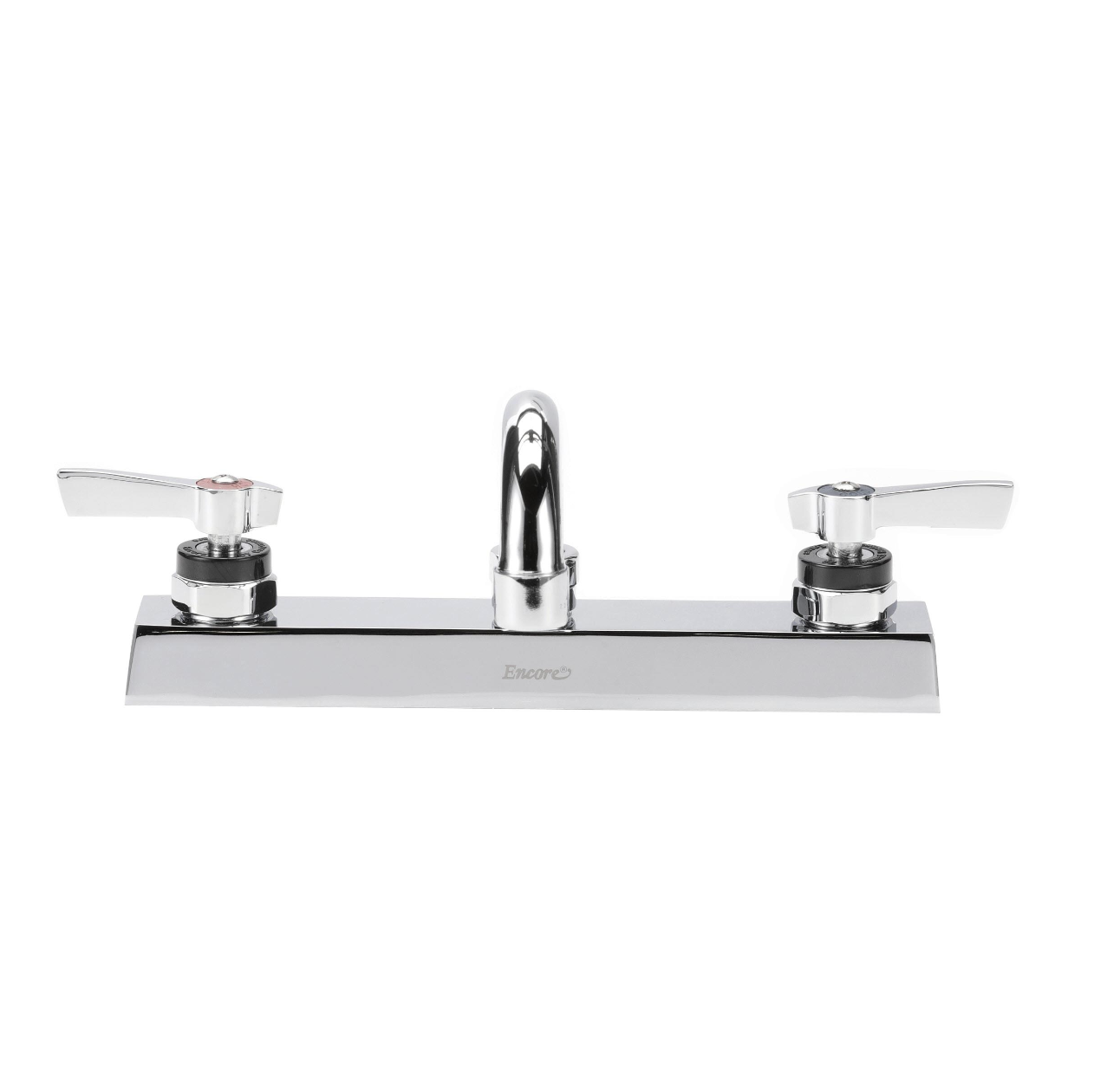 Encore 8" OC Deck Mount Faucet Ceramic Valves with 8" Swivel Spout