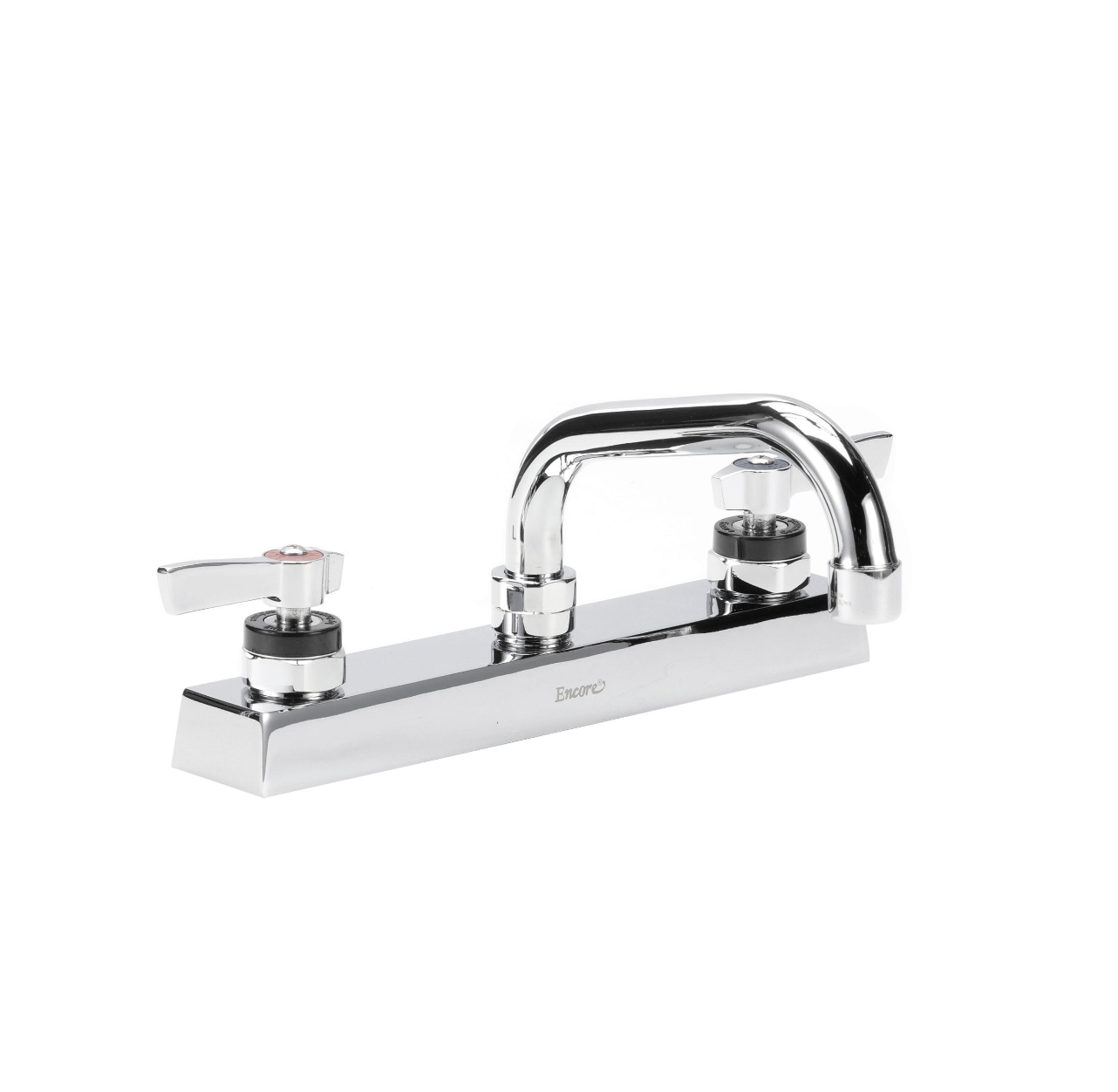 Encore 8" OC Deck Mount Faucet Ceramic Valves with 8" Swivel Spout
