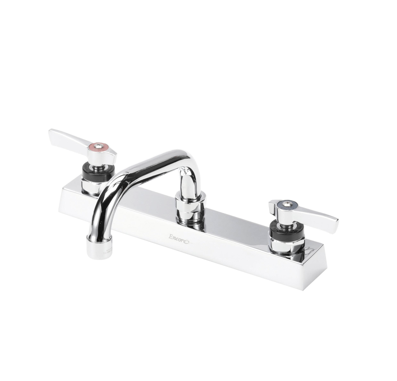 Encore 8" OC Deck Mount Faucet Ceramic Valves with 8" Swivel Spout