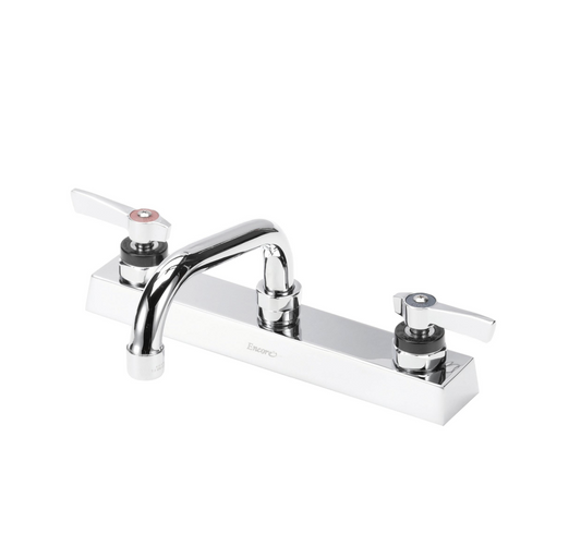 Encore 8" OC Deck Mount Faucet Ceramic Valves with 8" Swivel Spout