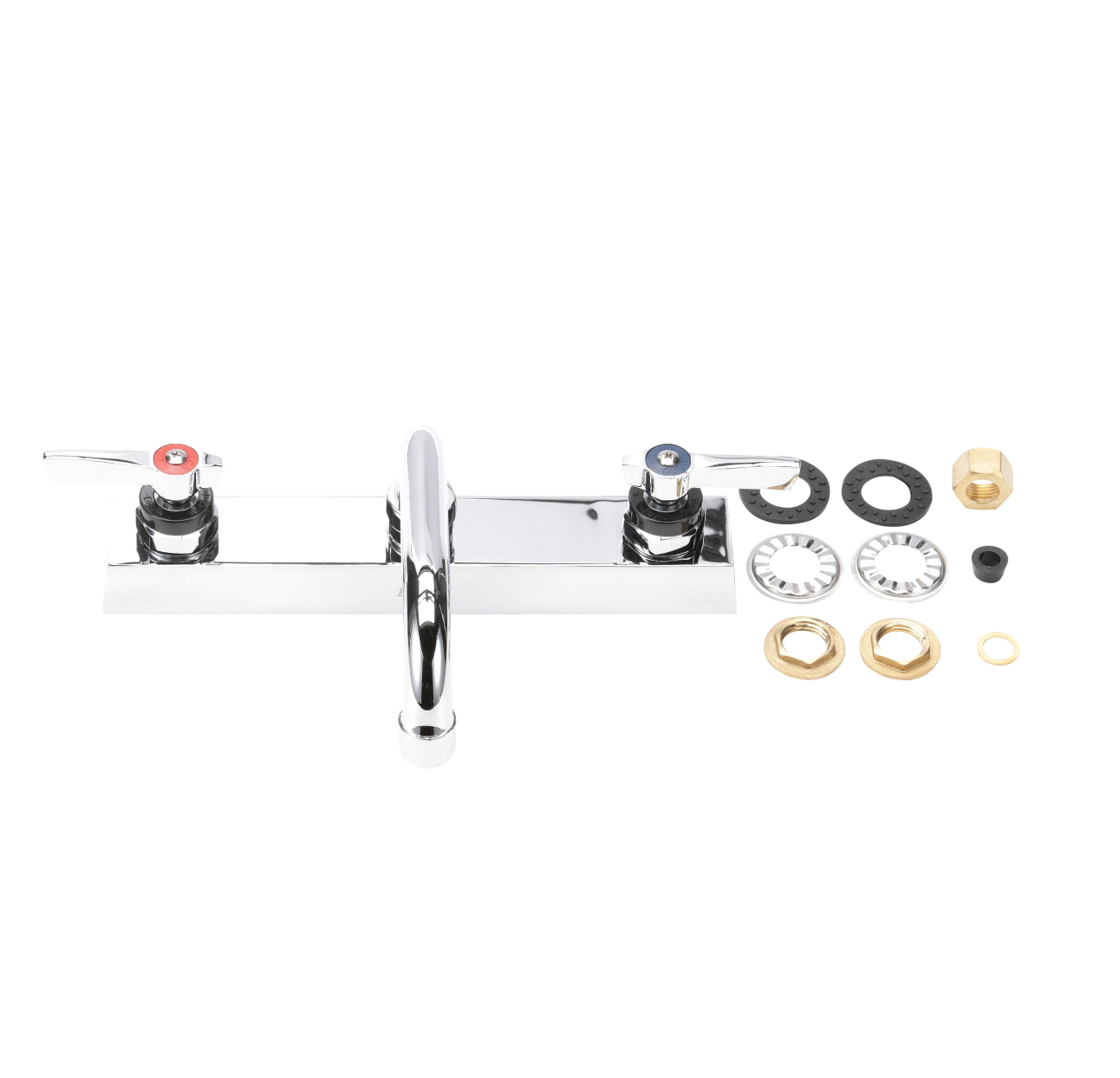 Encore 8" OC Deck Mount Faucet Ceramic Valves with 8" Swivel Spout
