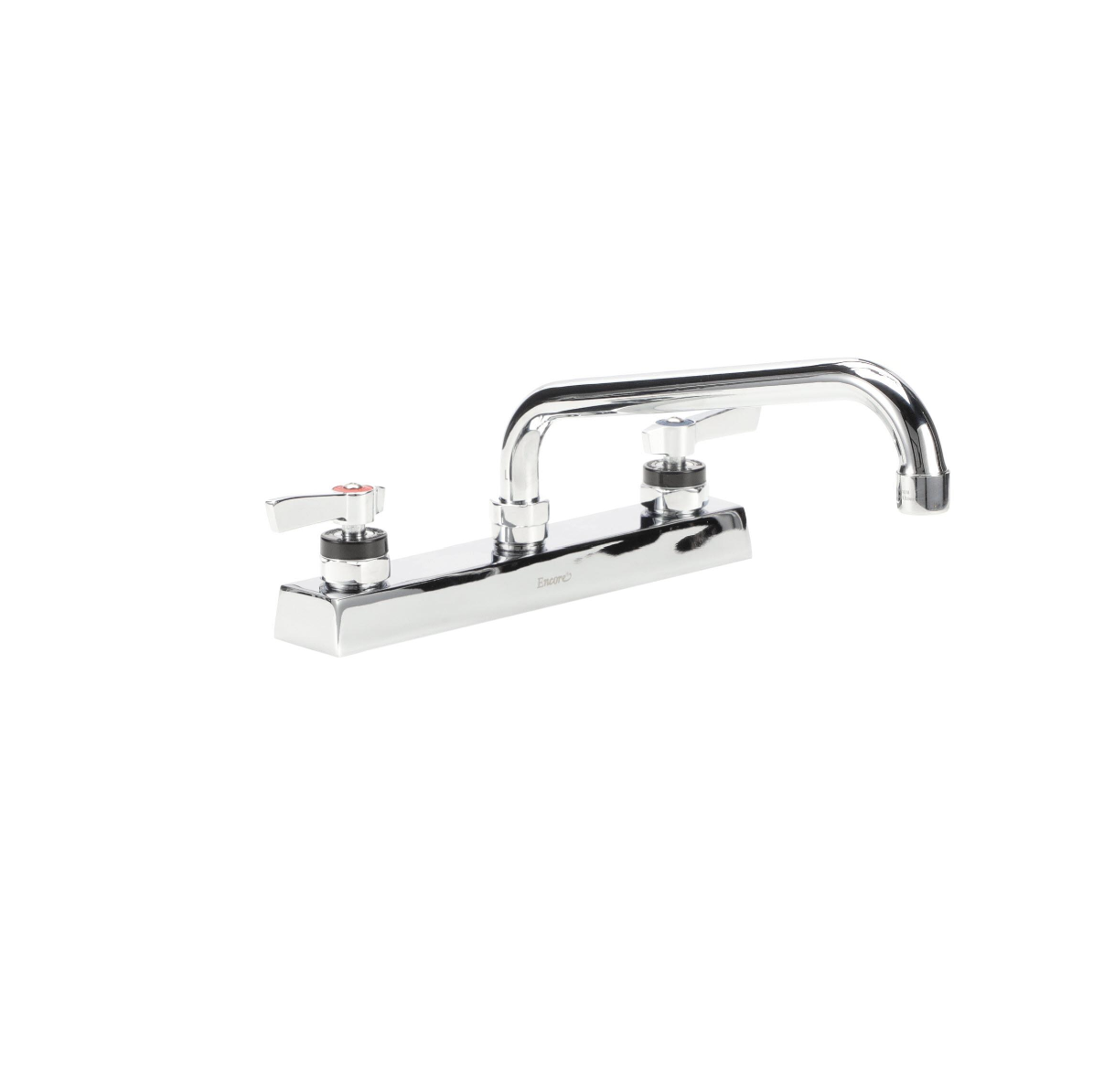 Encore 8" OC Deck Mount Faucet Ceramic Valves with 8" Swivel Spout and 4" Wrist Blade Handels