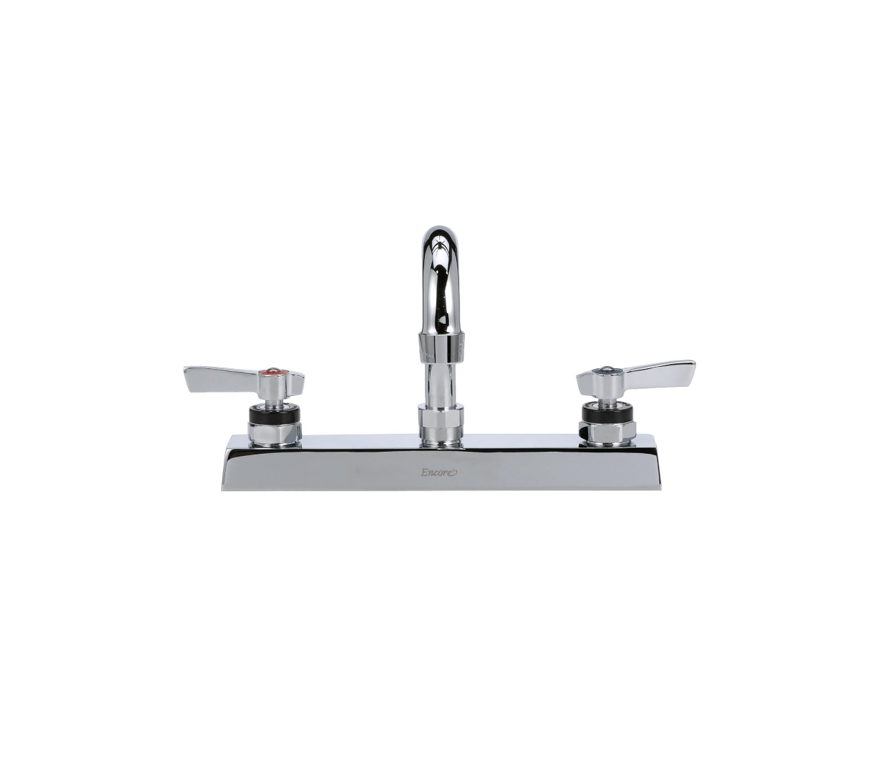 Encore 8" OC Deck Mount Faucet Ceramic Valves with 9" Swivel Spout