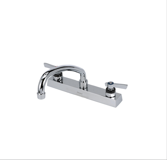 Encore 8" OC Deck Mount Faucet Ceramic Valves with 9" Swivel Spout