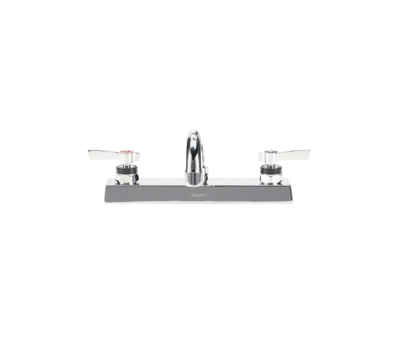 Encore 8" OC Deck Mount Faucet Ceramic Valves with 14" Swivel Spout
