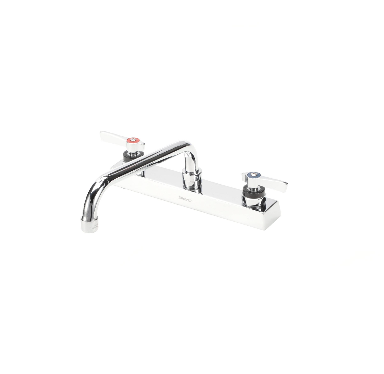 Encore 8" OC Deck Mount Faucet Ceramic Valves with 14" Swivel Spout
