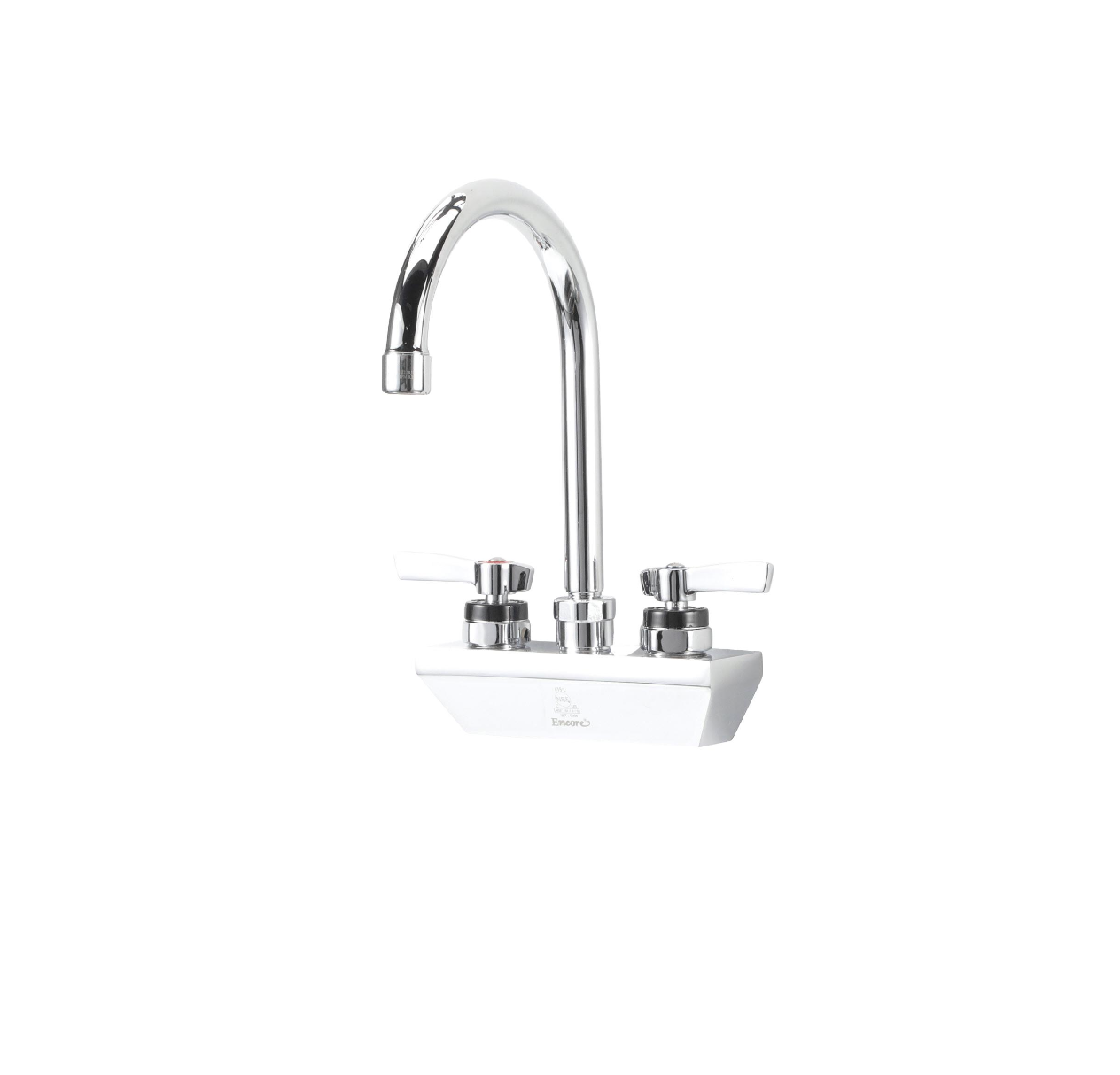 Encore® 4" OC Wall Mount Faucet with 3-1/2" Swivel Gooseneck Spout