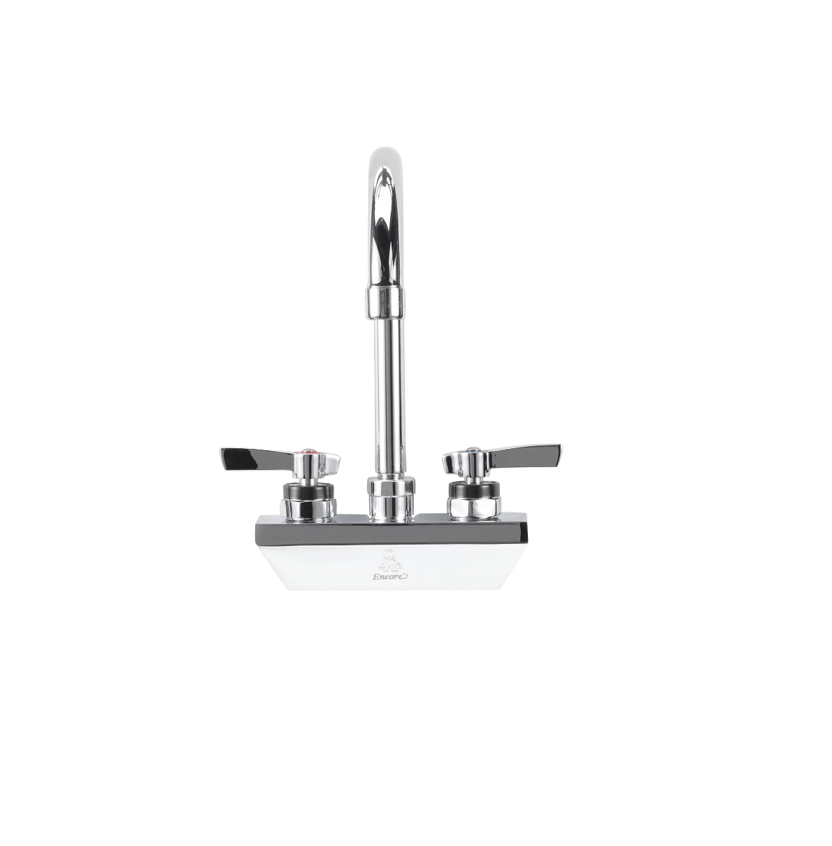 Encore® 4" OC Wall Mount Faucet with 3-1/2" Swivel Gooseneck Spout
