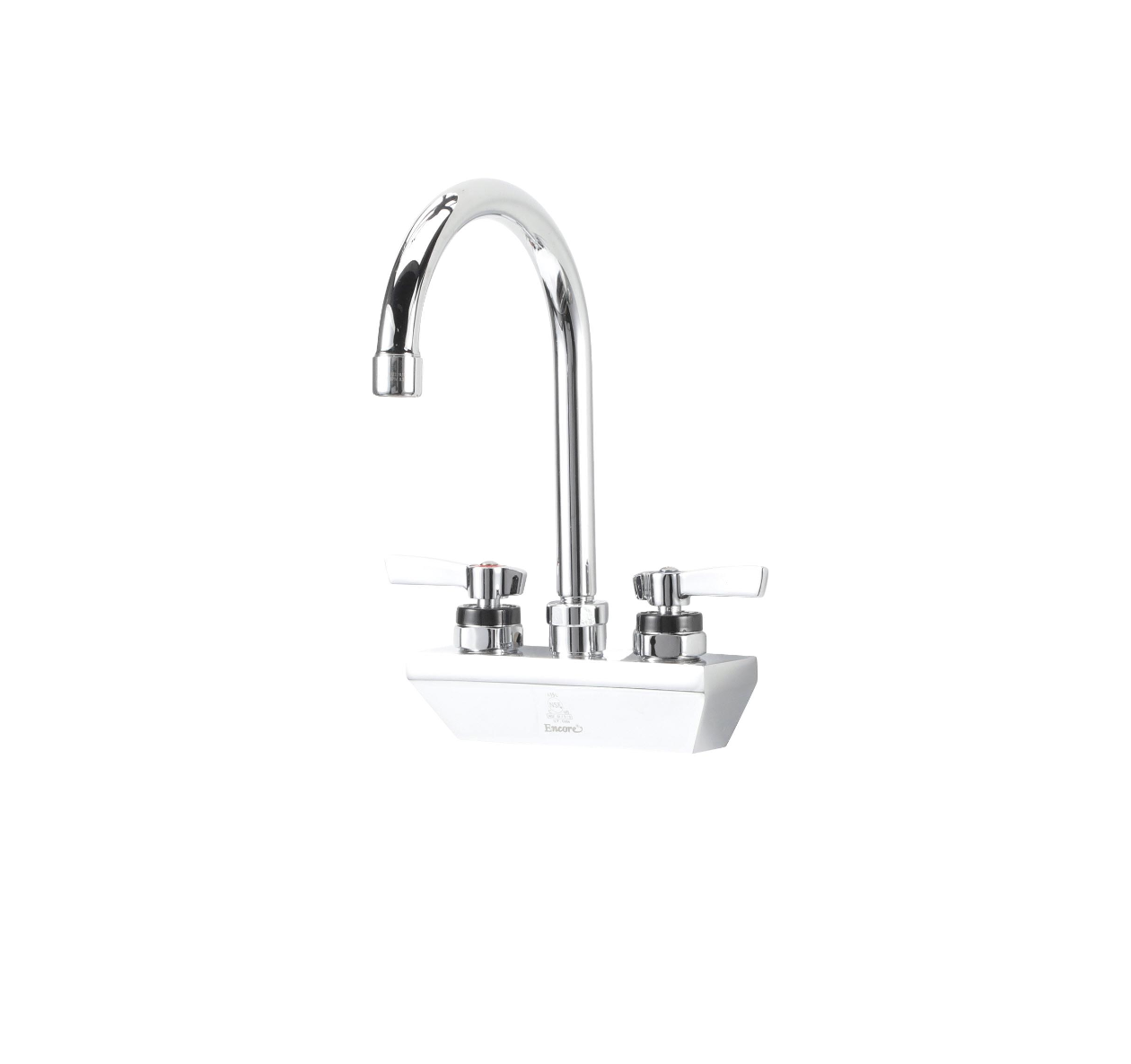 Encore® 4" OC Wall Mount Faucet with 3-1/2" Swivel Gooseneck Spout