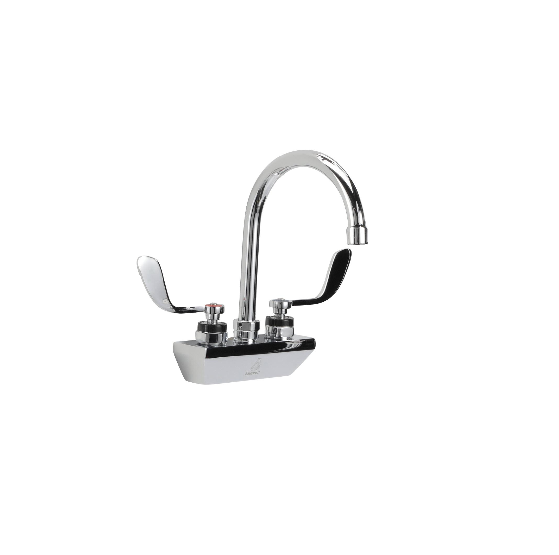 Encore® 4" OC Wall Mount Faucet with 6" Swivel Gooseneck Spout and 4" Wrist Blade Handles