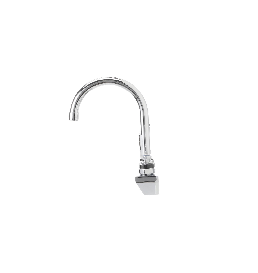 Encore® 4" OC Wall Mount Faucet with 6" Swivel Gooseneck Spout and 4" Wrist Blade Handles