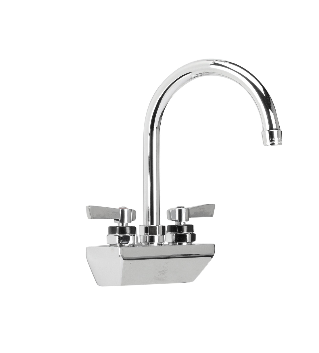Encore® 4" OC Wall Mount Faucet with 6" Swivel Gooseneck Spout and Lever Handles