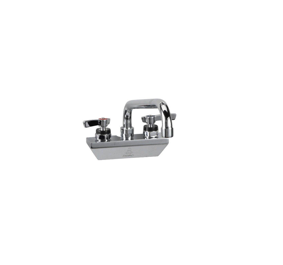 Encore 4" OC Wall Mount Faucet with 10" Swivel Spout and Lever Handles