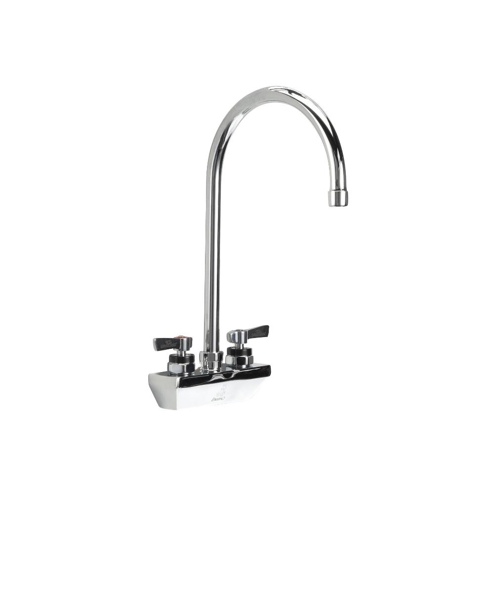 Encore 4" OC Wall Mount Faucet Ceramic Valves with 8-1/2" Swivel Gooseneck Spout