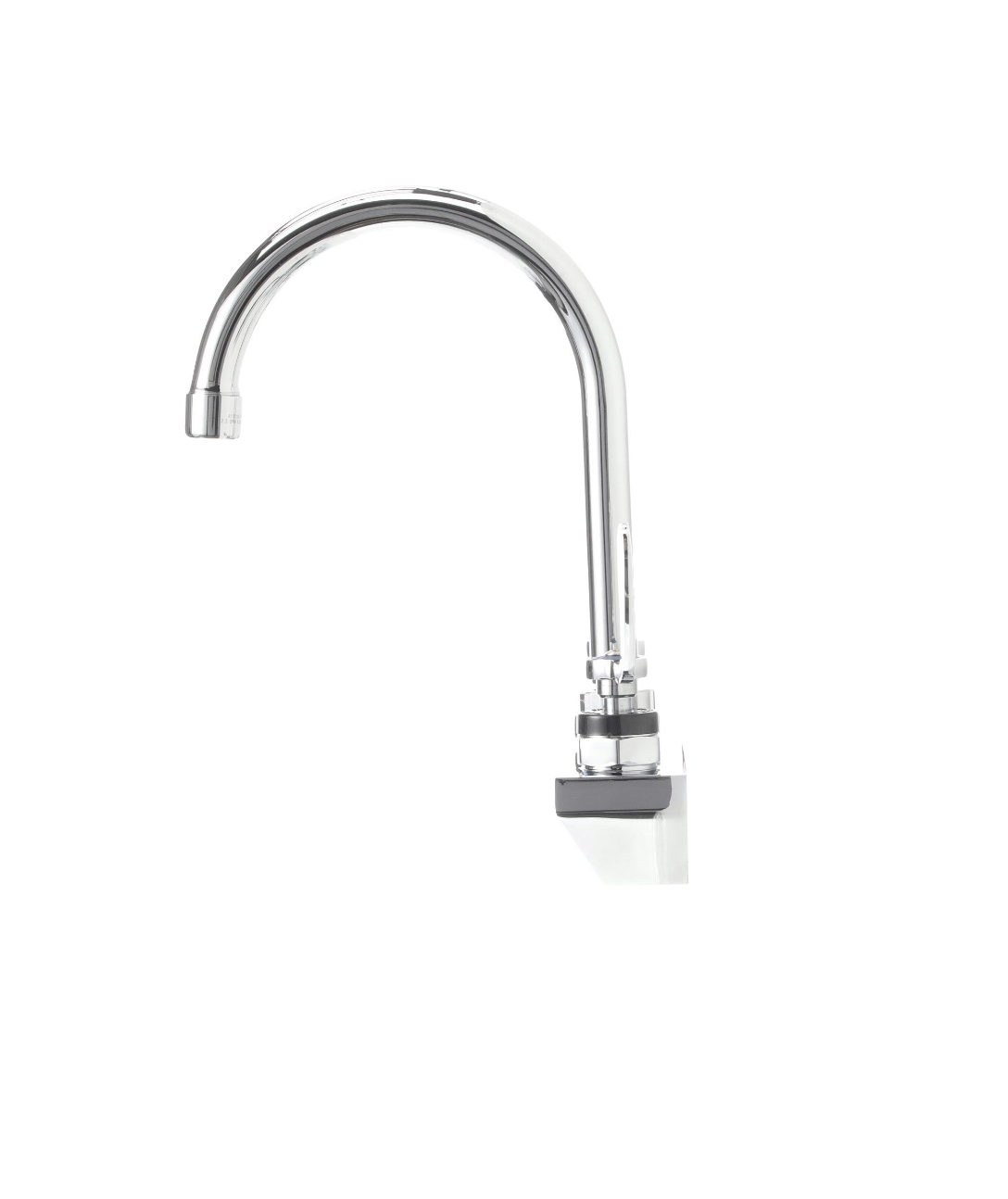Encore 4" OC Wall Mount Faucet Ceramic Valves with 6" Rigid Gooseneck Spout and 4" Wrist Blade Handles