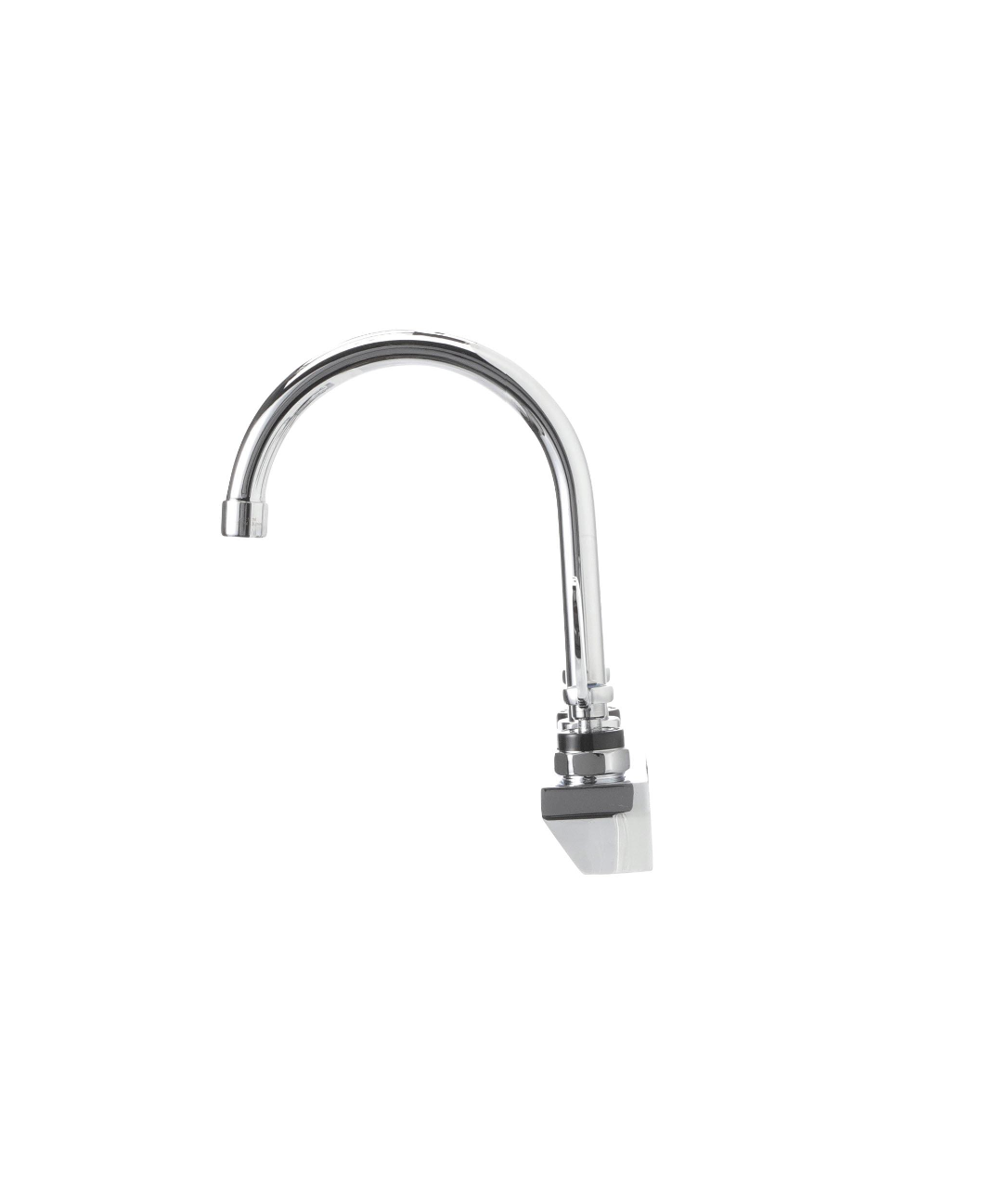 Encore 4" OC Wall Mount Faucet Ceramic Valves with 6" Swivel Gooseneck Spout and 4" Wrist Blade Handles