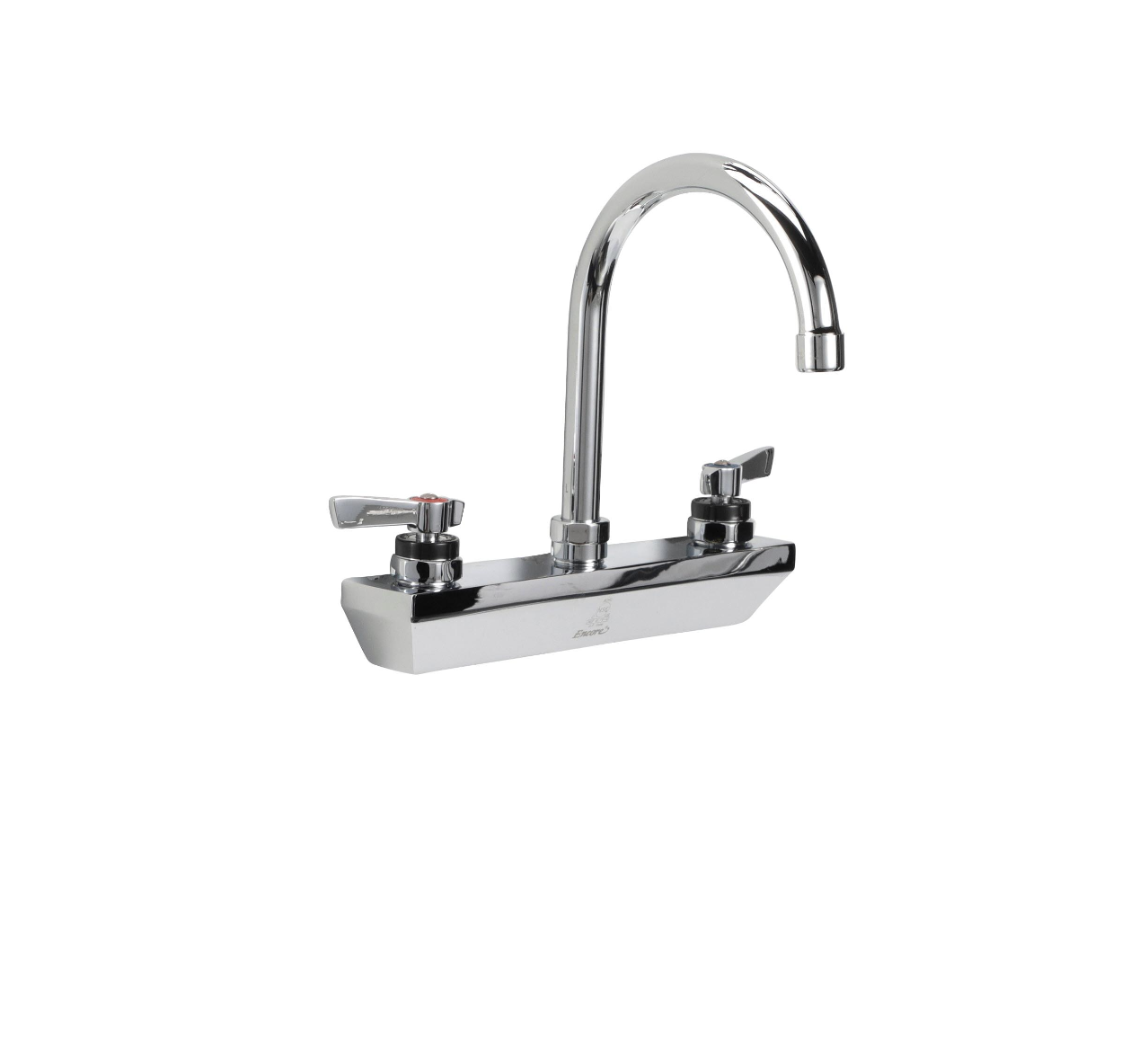 Encore 8" OC Wall Mount Faucet with 6" Swivel Gooseneck Spout