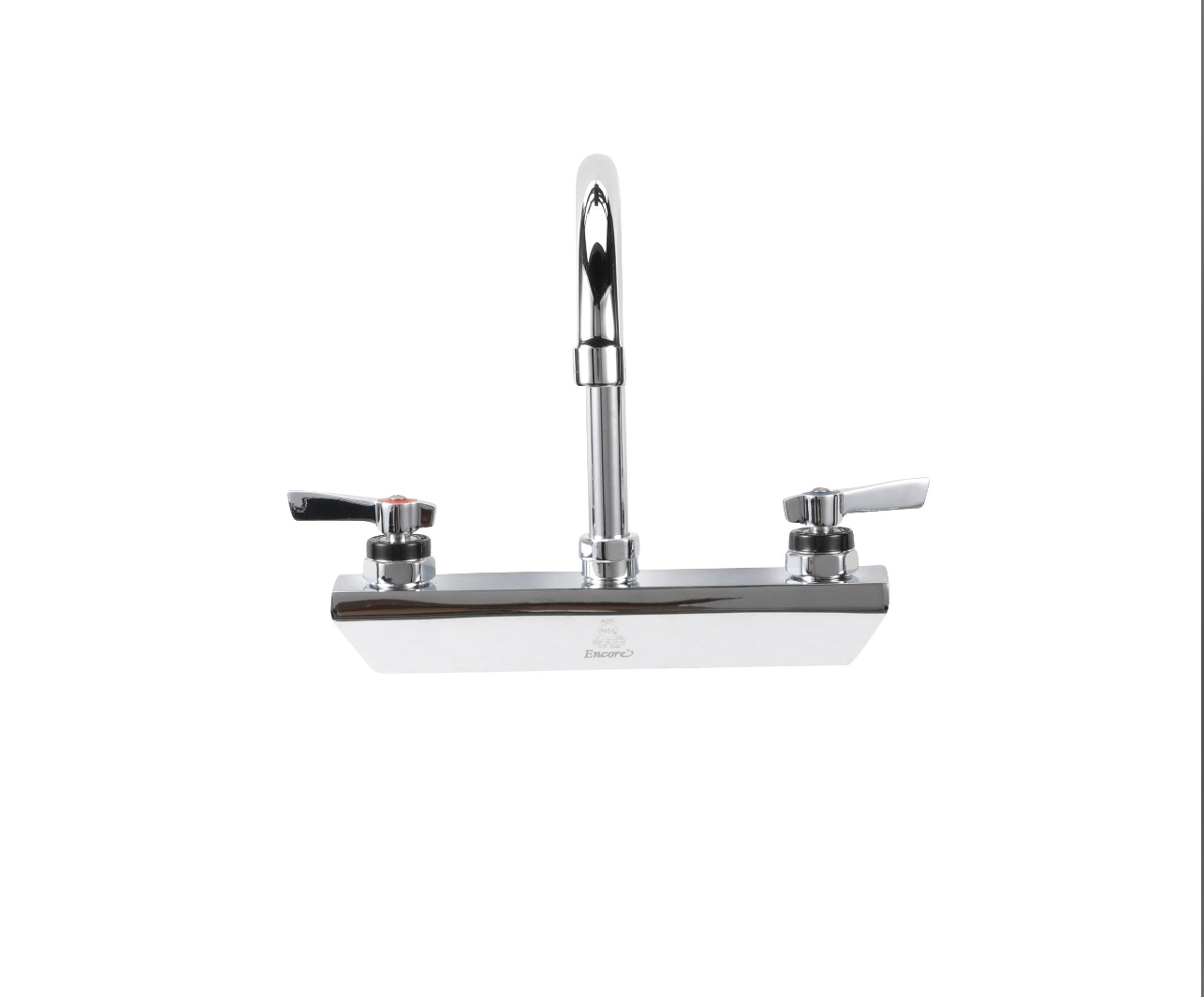 Encore 8" OC Wall Mount Faucet with 6" Swivel Gooseneck Spout