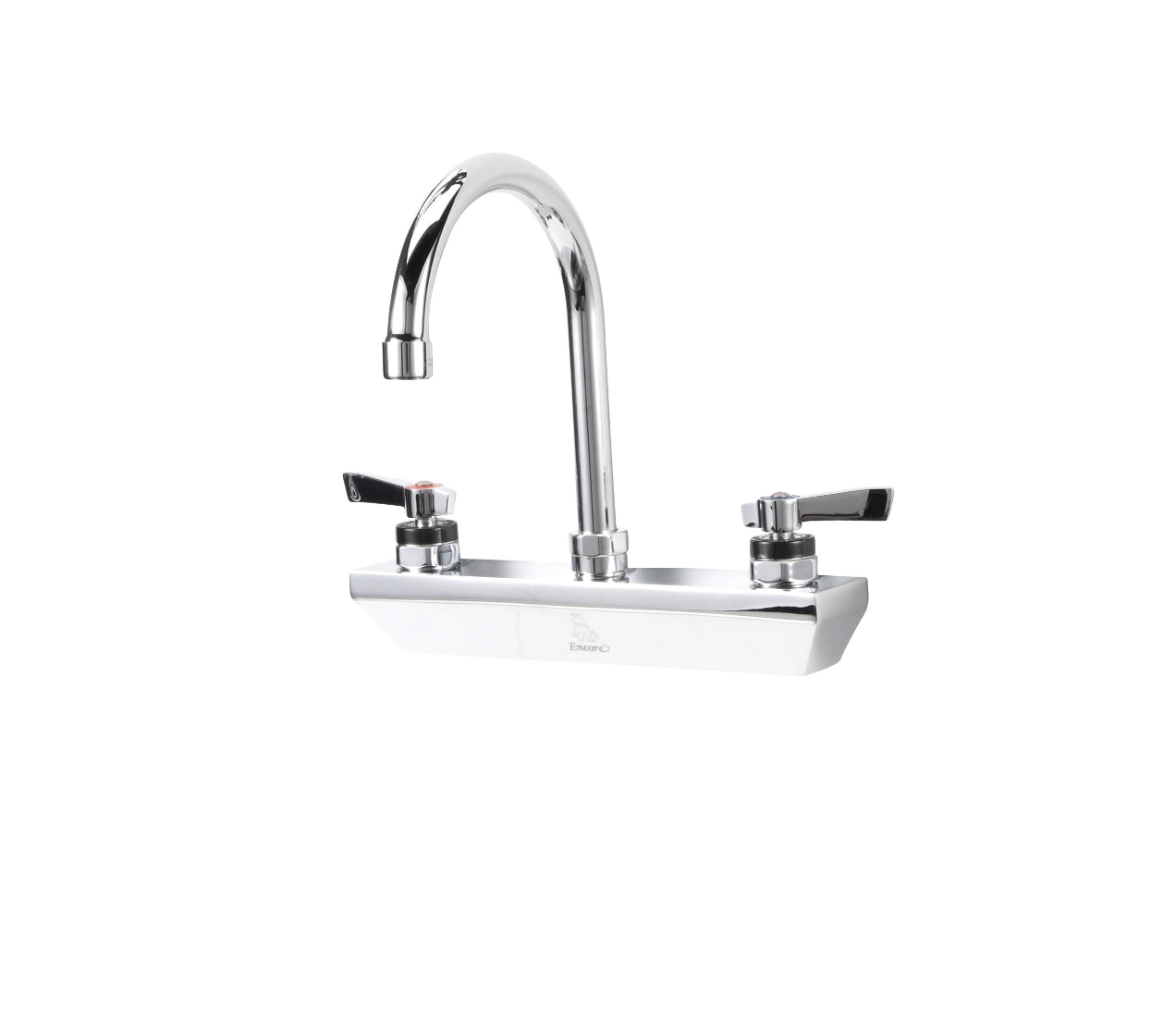 Encore 8" OC Wall Mount Faucet with 6" Swivel Gooseneck Spout