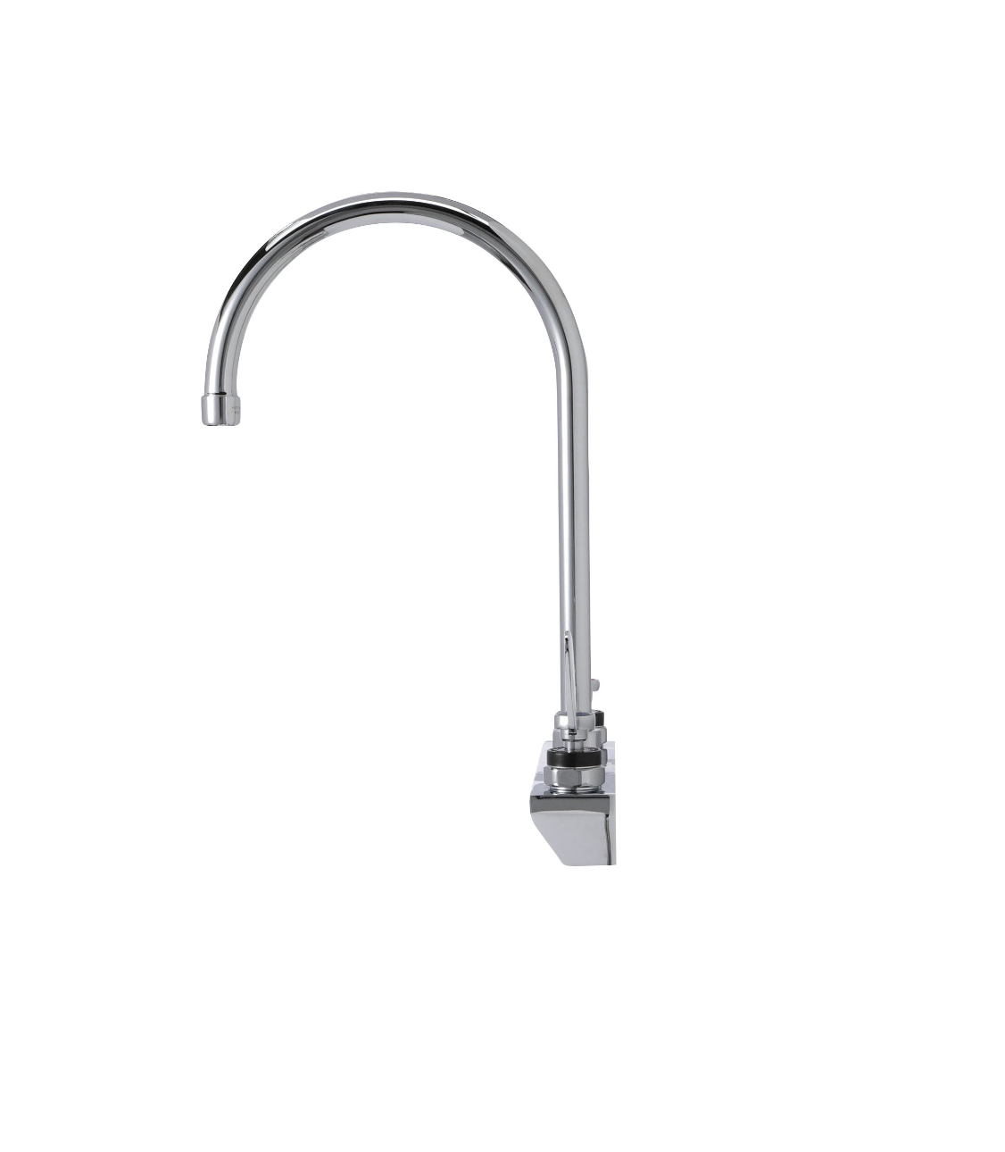 Encore 8" OC Wall Mount Faucet Ceramic Valves with 8-1/2" Swivel Gooseneck Spout with 4" Wrist Blade Handles