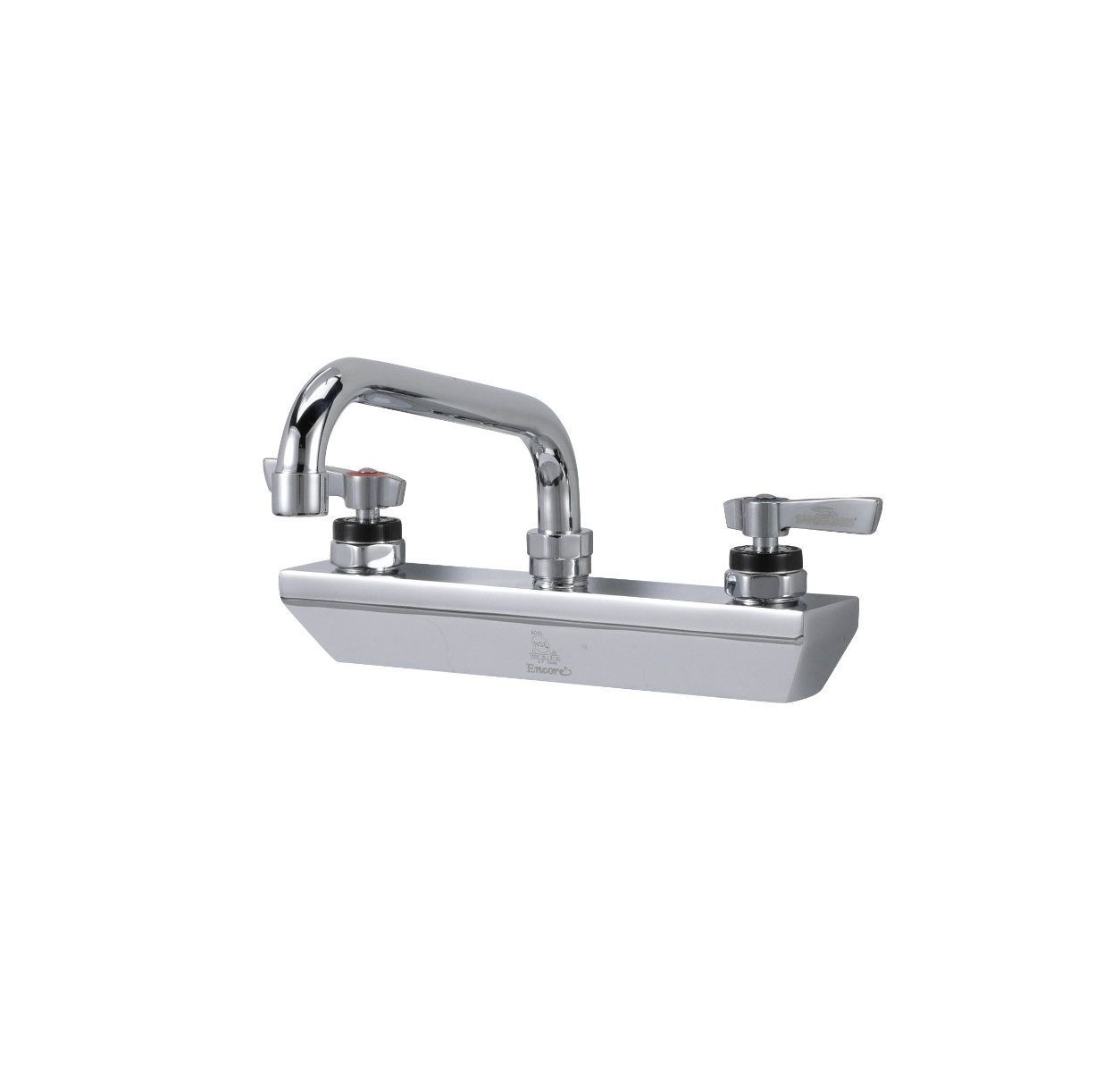 Encore 8" OC Wall Mount Faucet Ceramic Valves with 8" Swivel Spout