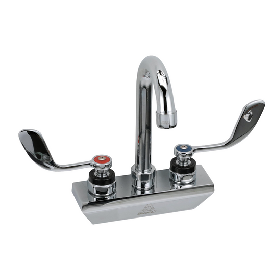Encore® 4" OC Wall Mount Faucet with 3-1/2" Swivel Gooseneck Spout, 4" Wrist Blade Handles