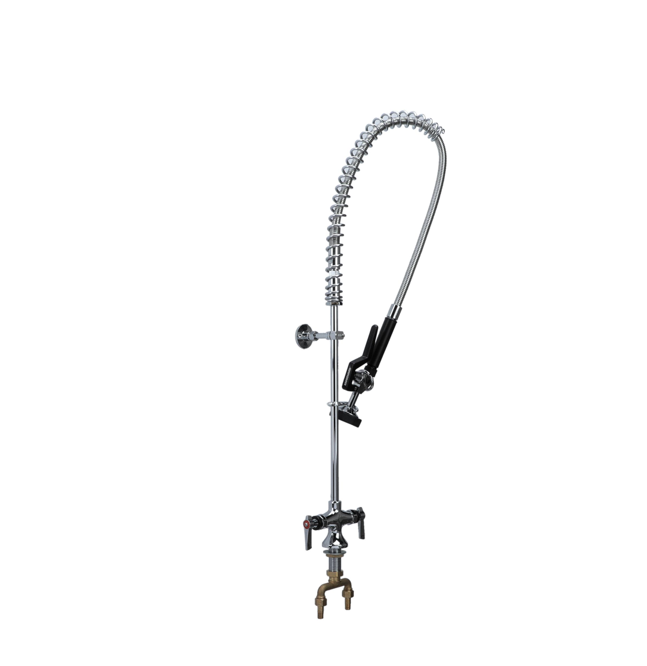 Encore Single Hole Deck Mount Pre Rinse Assembly with Wall Bracket