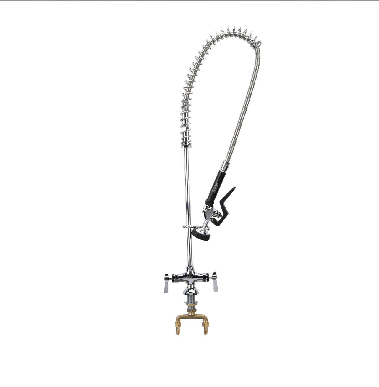 Encore Single Hole Deck Mount Pre Rinse Assembly with Ceramic Valves and Wall Bracket