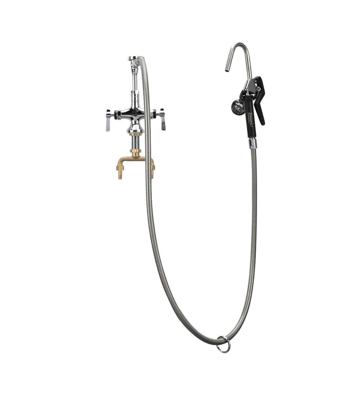 Encore Single Hole Deck Mount Utility Spray Assmebly with 72" Hose and Hooked Spray Head