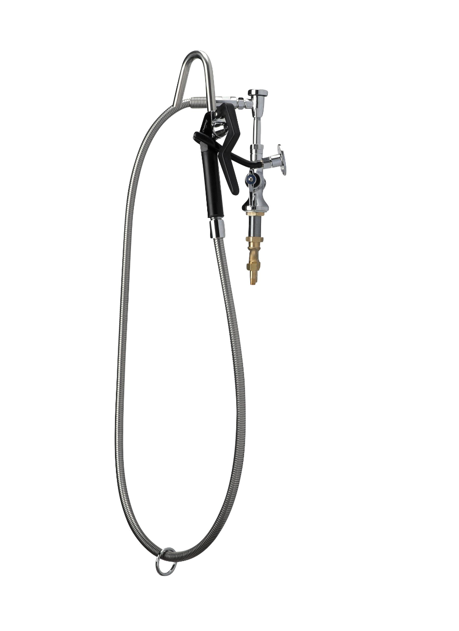 Encore Single Hole Deck Mount Utility Spray Assmebly with 72" Hose and Hooked Spray Head