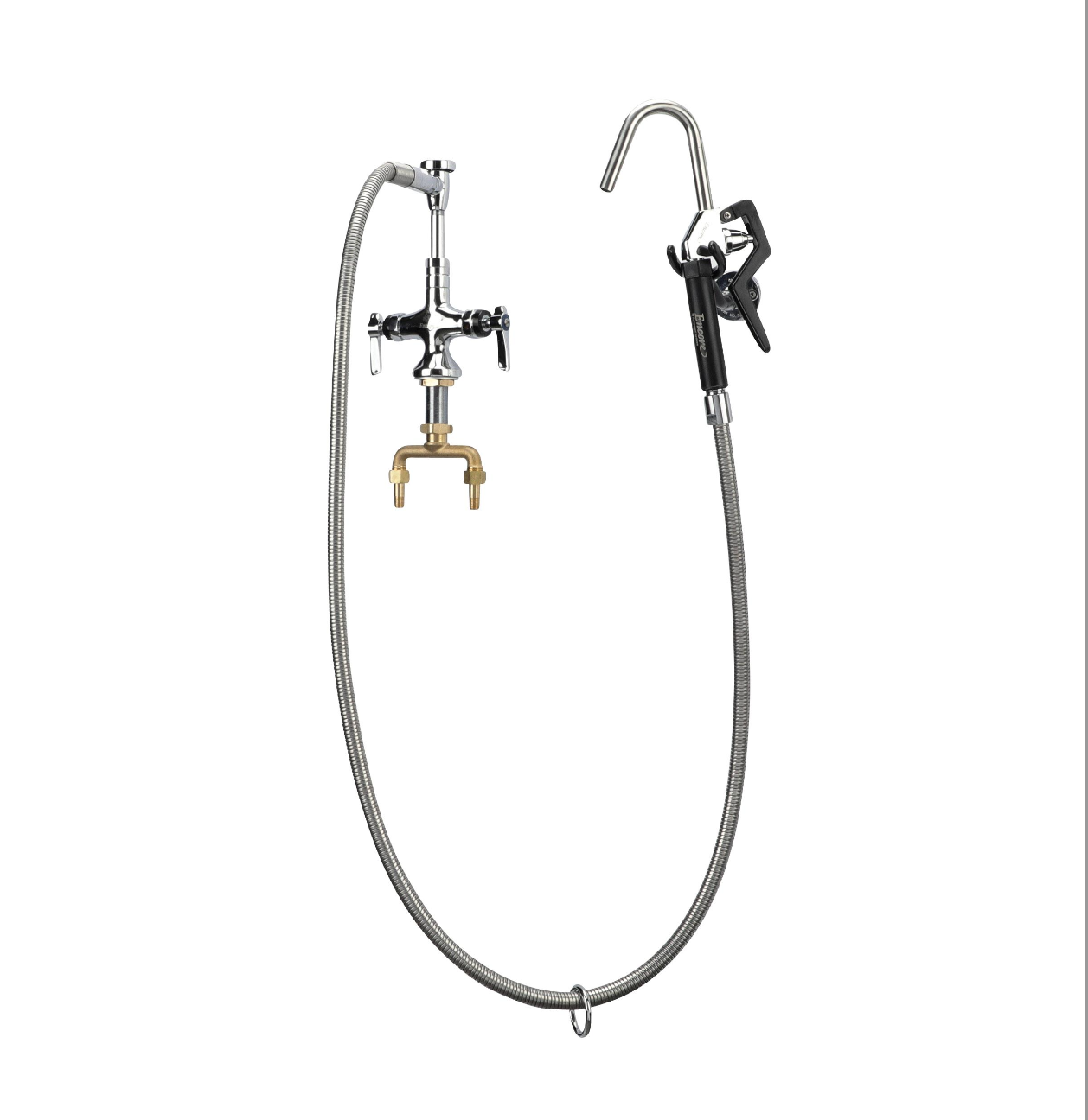 Encore Single Hole Deck Mount Utility Spray Assmebly with 72" Hose and Hooked Spray Head
