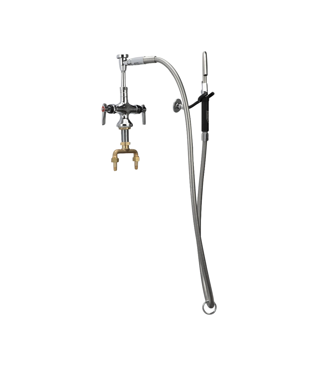 Encore Single Hole Deck Mount Utility Spray Assmebly with 72" Hose and Hooked Spray Head