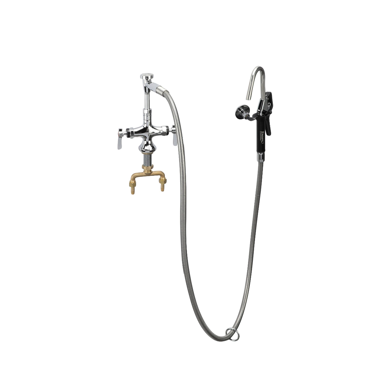 Encore Single Hole Deck Mount Utility Spray Assmebly with 72" Hose and Hooked Spray Head