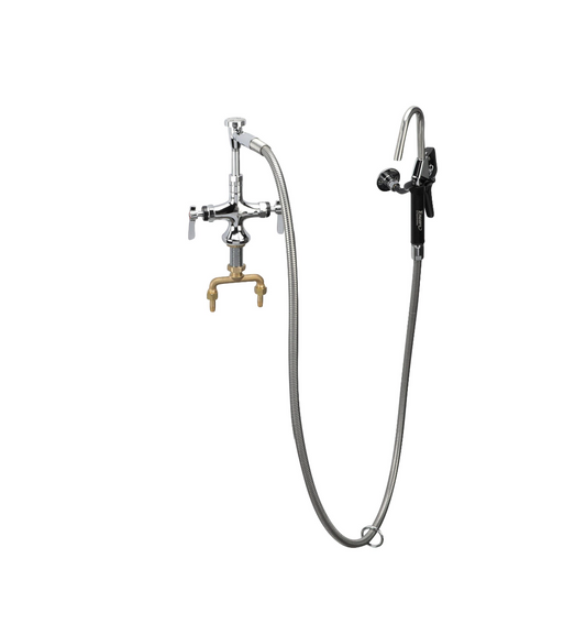 Encore Single Hole Deck Mount Utility Spray Assmebly with 72" Hose and Hooked Spray Head