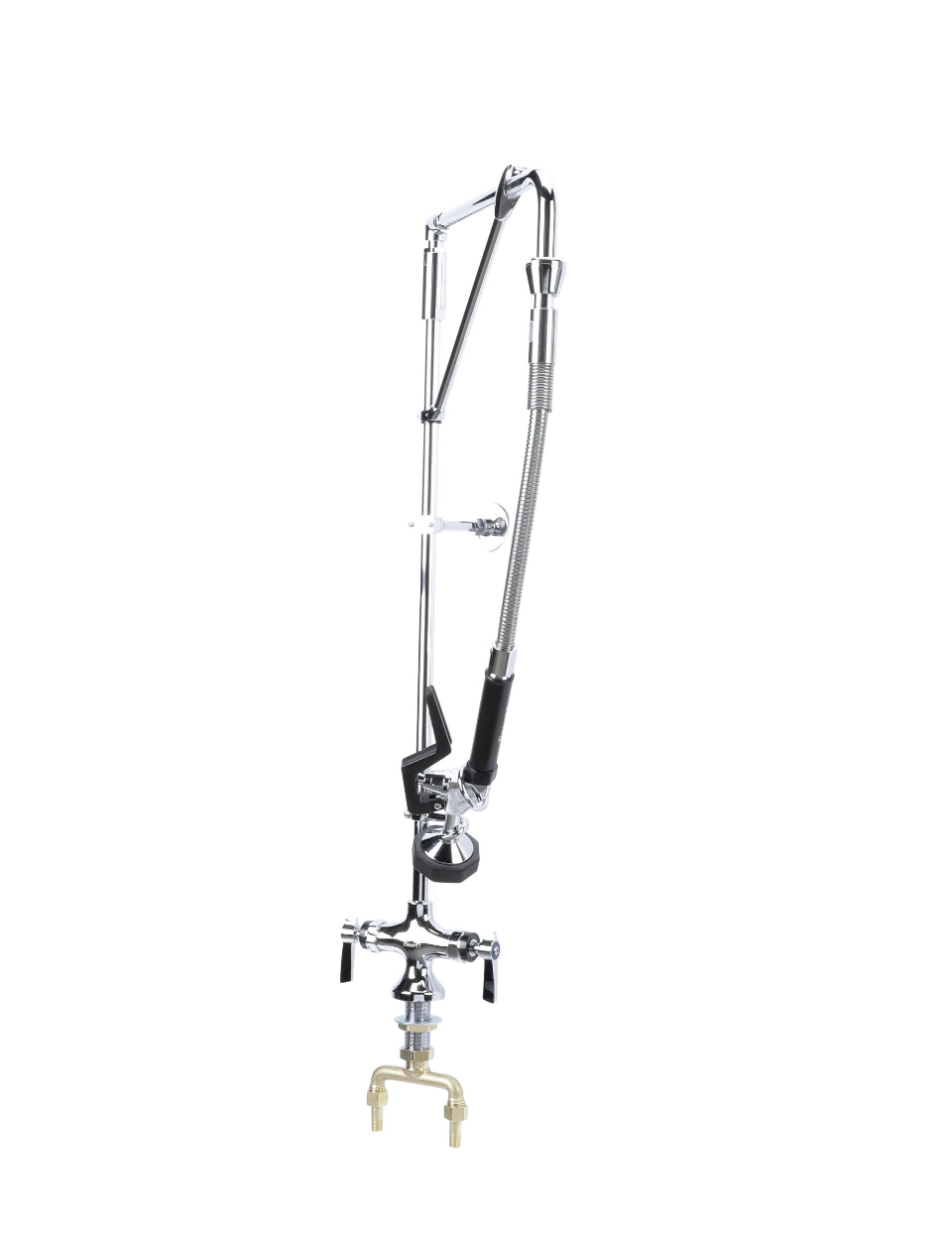 Encore Single Hole Deck Mount Swivel Arm Pre Rinse Assembly with Riser Support and 12" Swing Arm