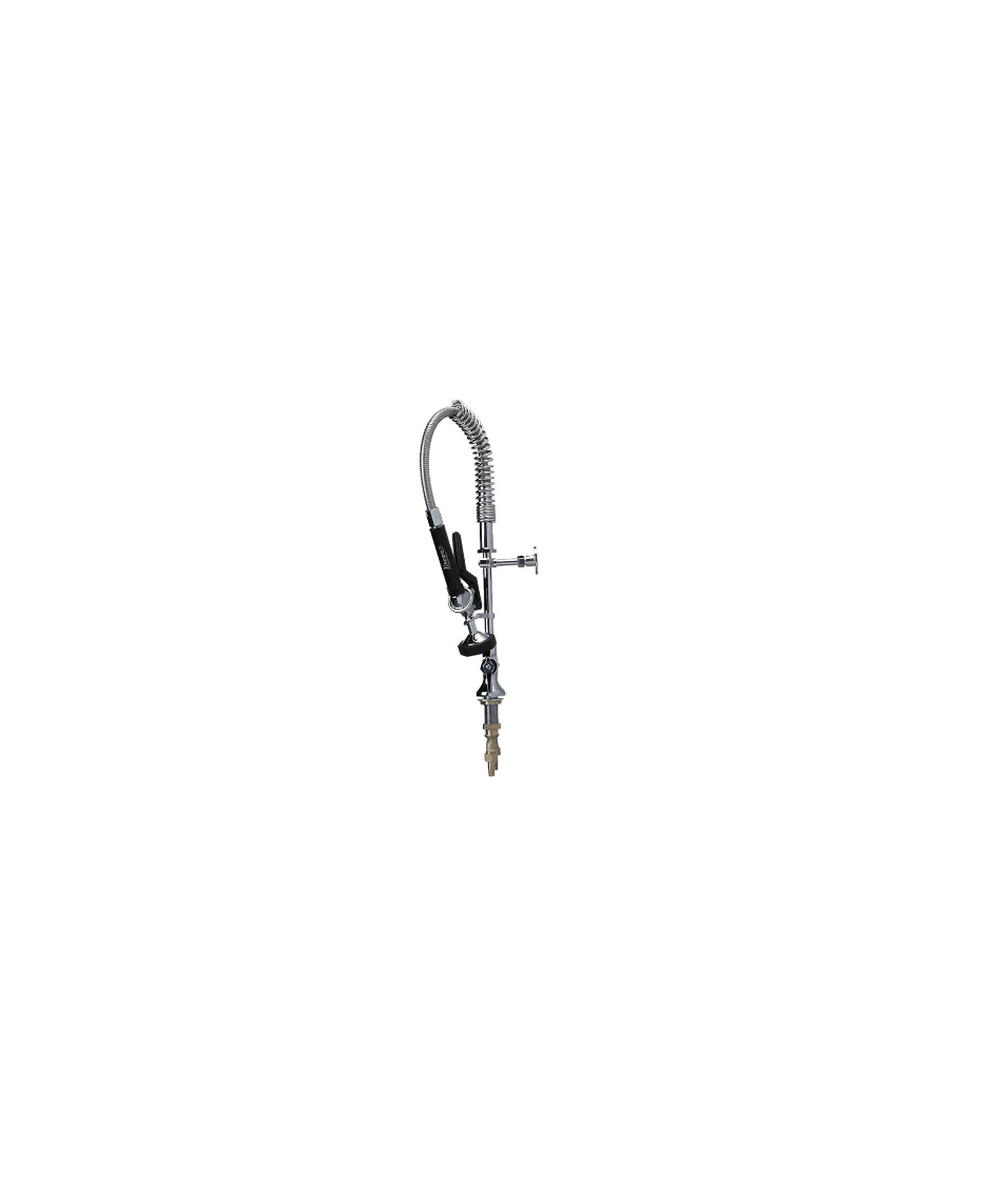 Encore Single Hole Deck Mount Mini Pre Rinse Assembly with Wall Bracket