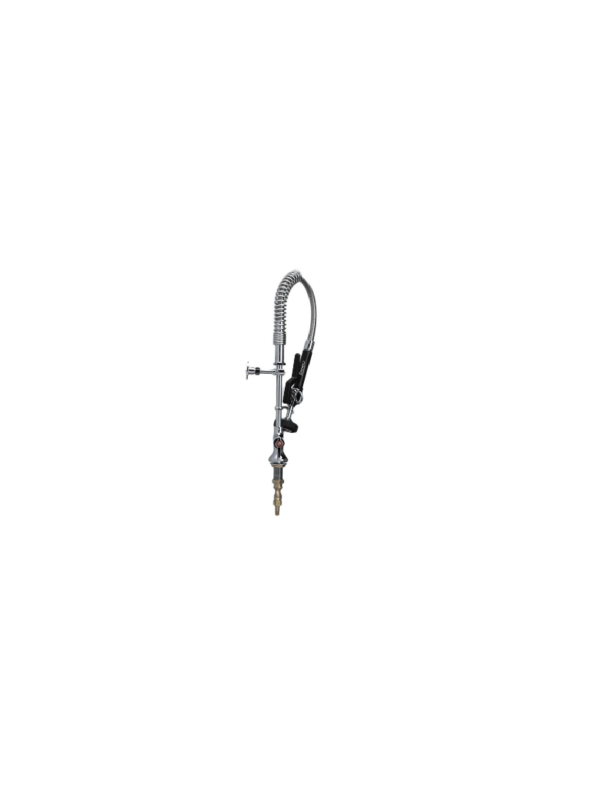 Encore Single Hole Deck Mount Mini Pre Rinse Assembly with Wall Bracket