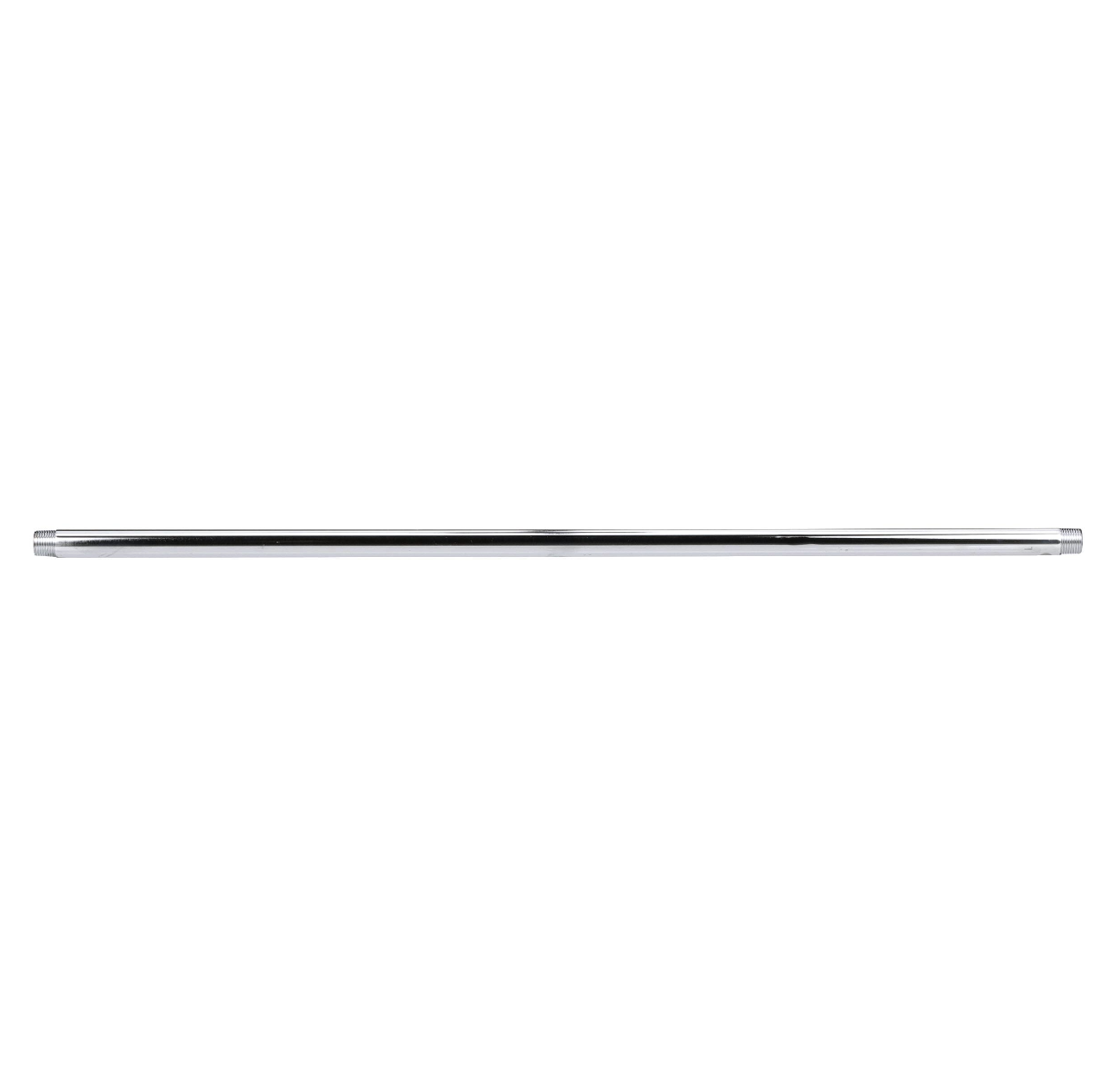 3/8" NPT Threaded Riser Pipe, 24" (610mm) Long Chrome Plated Brass