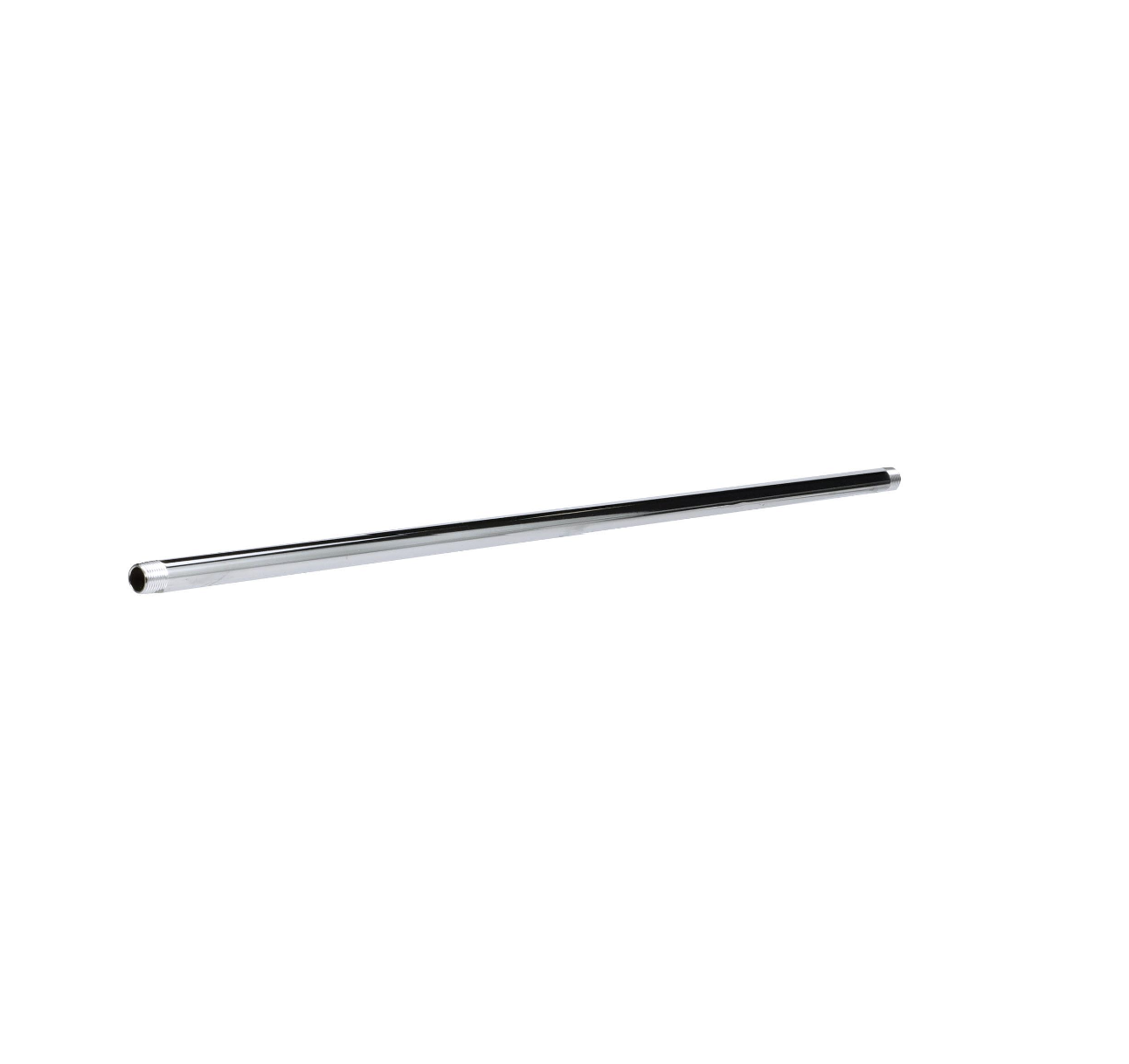 3/8" NPT Threaded Riser Pipe, 24" (610mm) Long Chrome Plated Brass