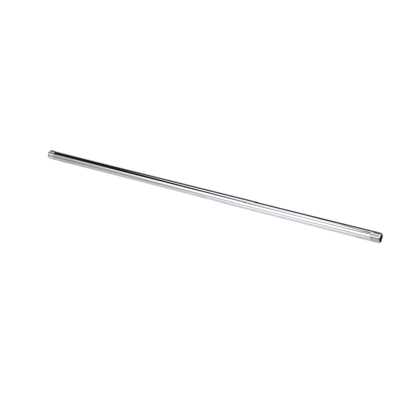 3/8" NPT Threaded Riser Pipe, 24" (610mm) Long Chrome Plated Brass