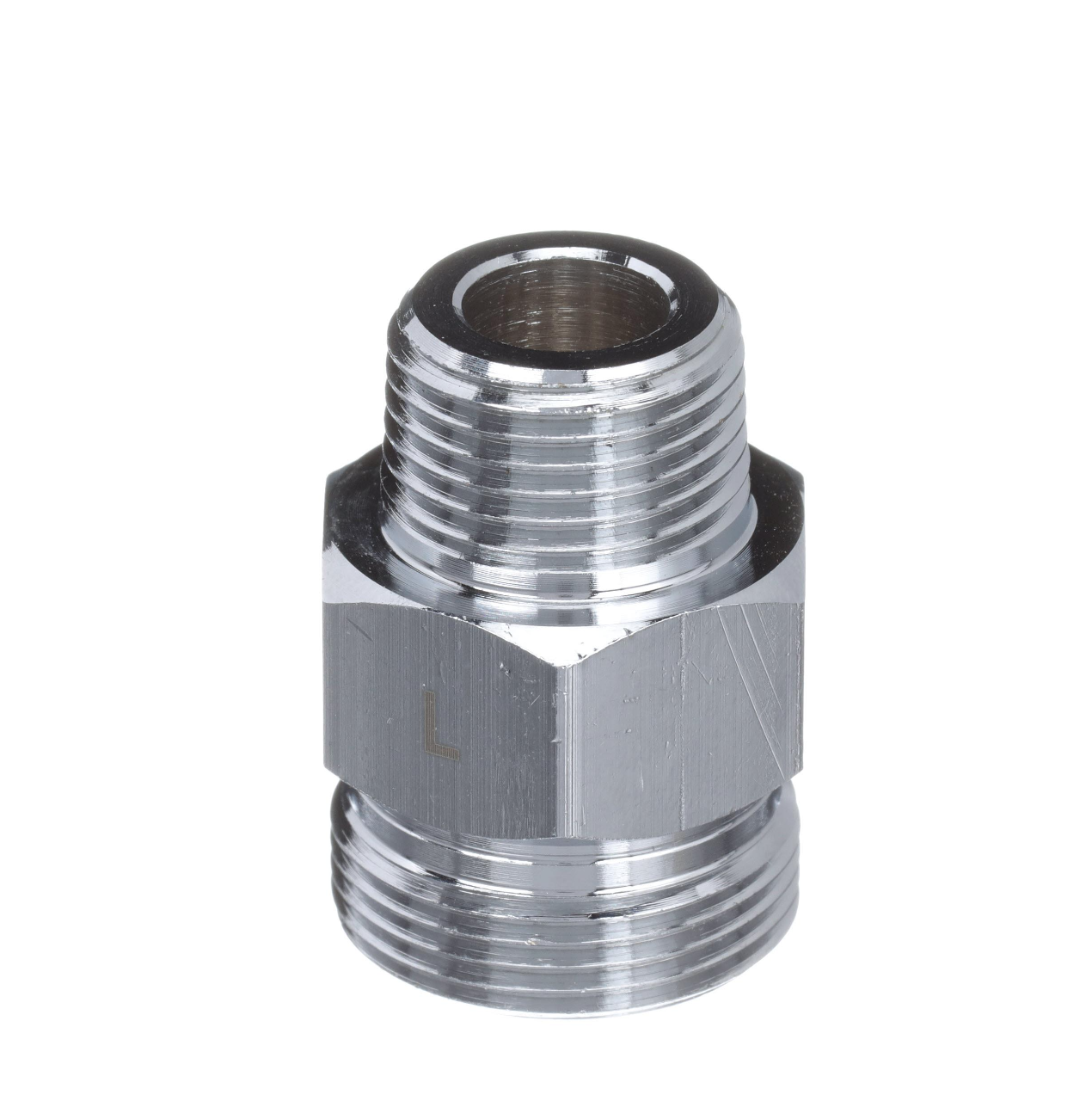 Brass Chrome Plated Pre-Rinse Hose Adapter Converts Encore Hose to Fit Chicago Pre-Rinse