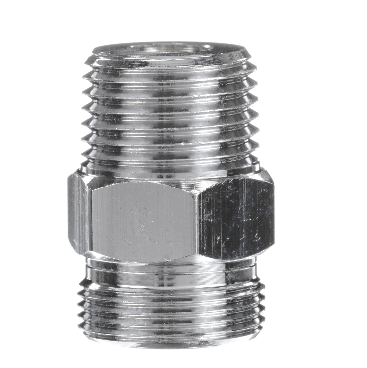 Chrome Plated Brass Pre-Rinse Hose Adapter Converts Encore Hose to Male 1/2" NPT