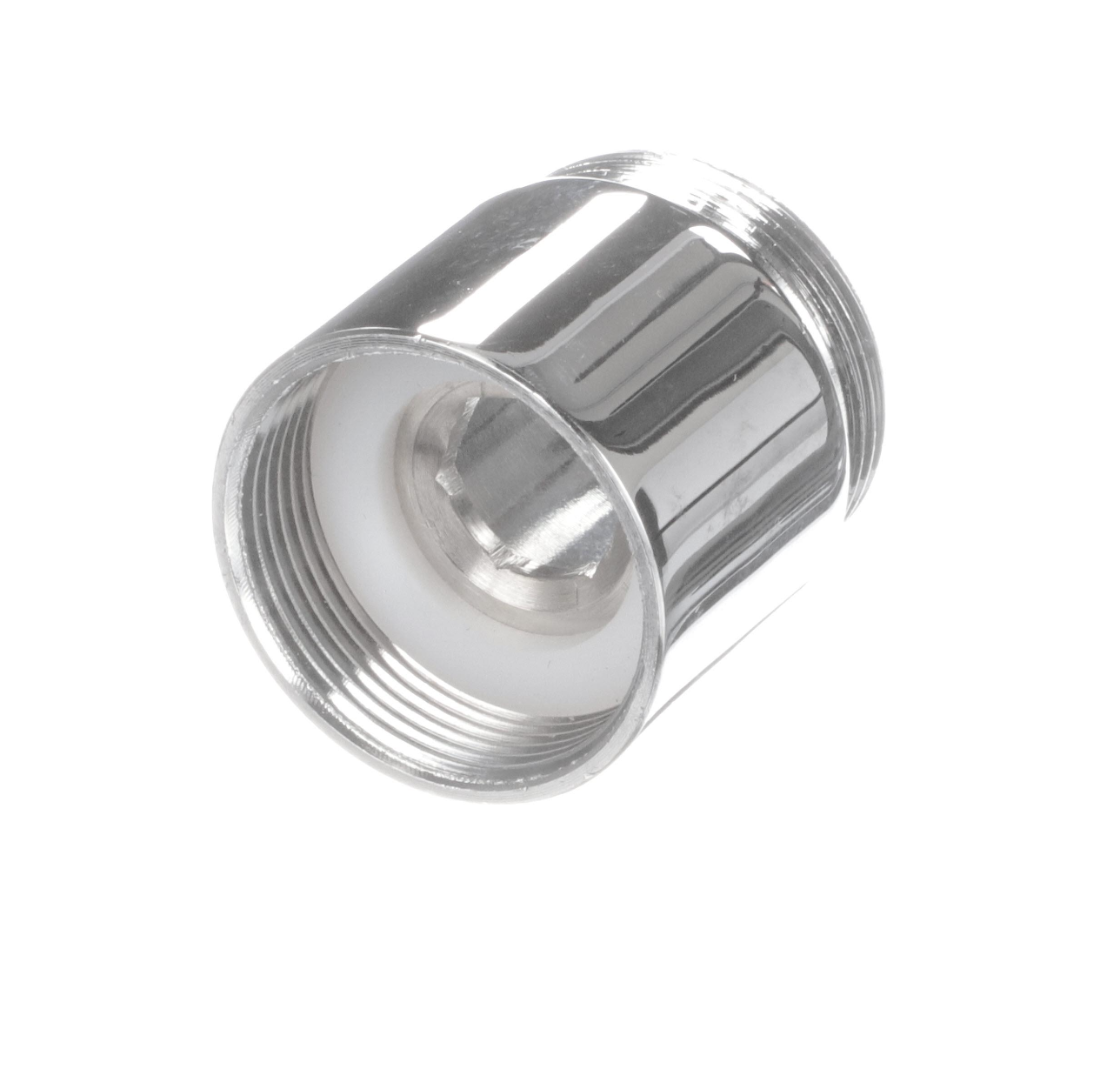 Chrome Plated Brass Spout Adapter Converts Encore Swivel Spout to Fit T & S Faucet